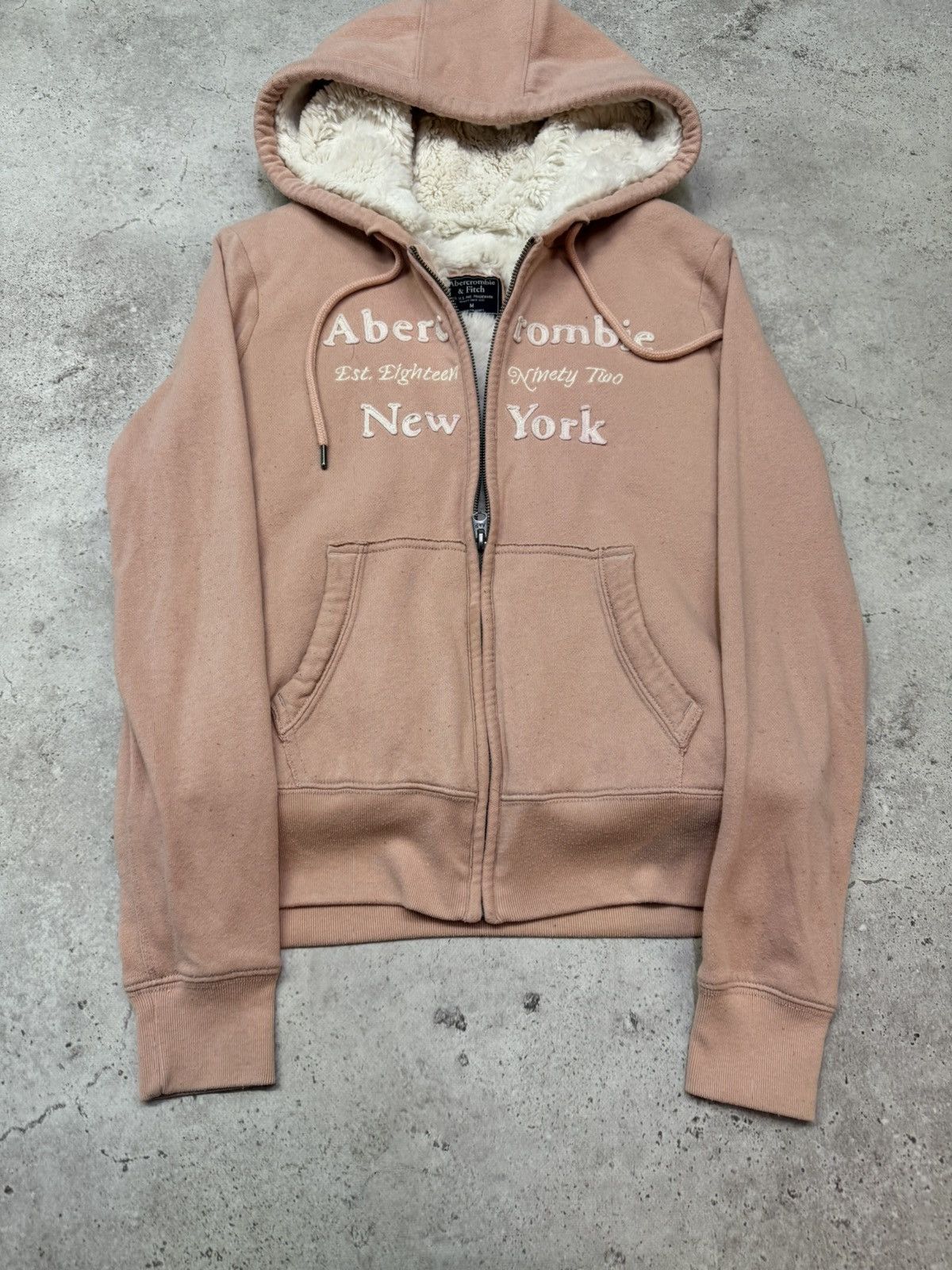 Abercrombie & Fitch Abercrombie & Fitch Vintage Full Fur Zip Hoodie Size US M / EU 48-50 / 2 - 4 Thumbnail