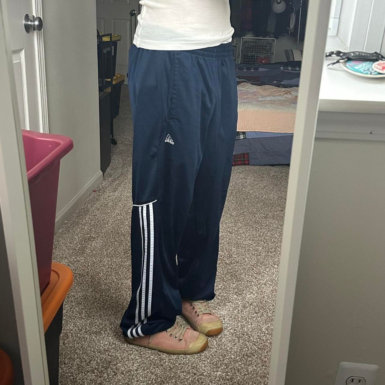 Adidas Vintage 00s Adidas Striped Track Sweatpants Size US 32 / EU 48 - 3 Thumbnail