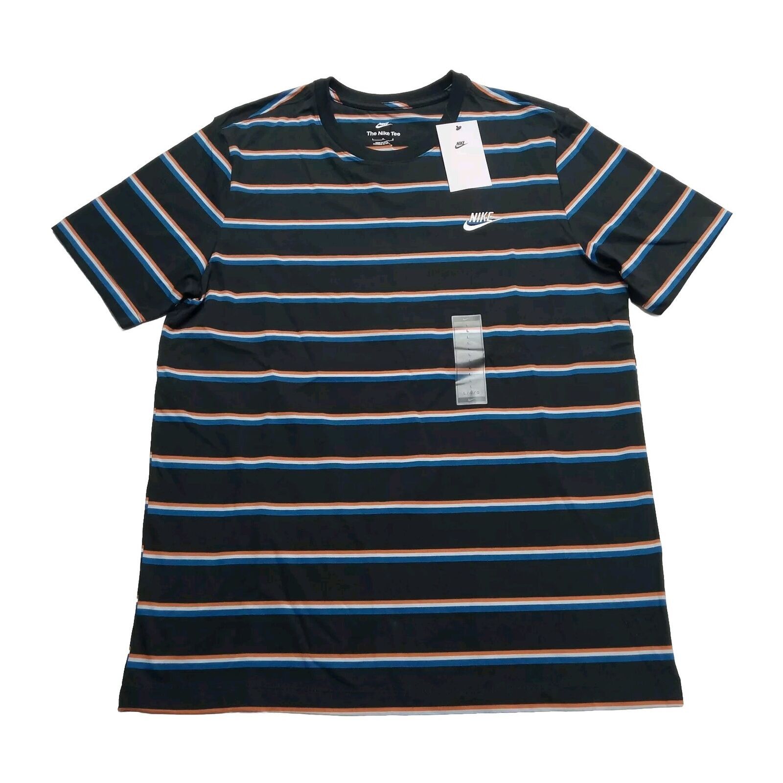 Nike Nike Sportswear Club Stripe Logo T-Shirt Tee Men's L Black Size US L / EU 52-54 / 3 - 1 Thumbnail