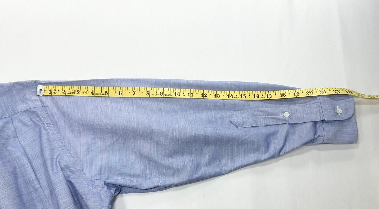 Holland & Sherry Holland Sherry Solid Tailored Oxford Button Up Blue Men XL Size US XL / EU 56 / 4 - 6 Thumbnail