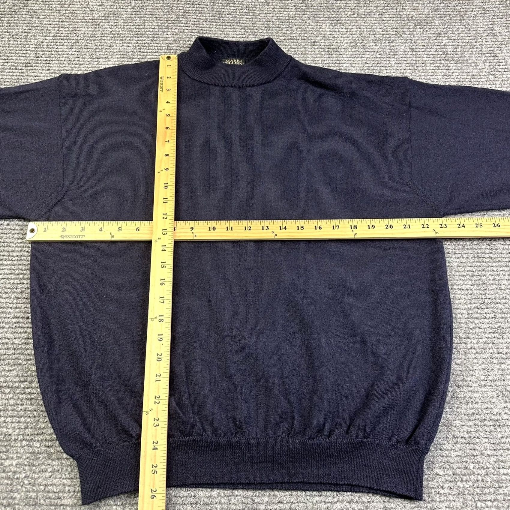Vintage Cellinni Sweater Mens L Navy Blue Mario Stylish Soft Wool Made Italy Size US L / EU 52-54 / 3 - 4 Thumbnail