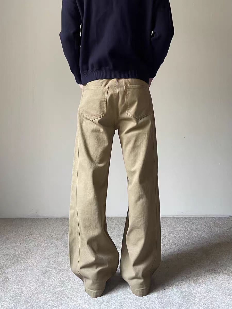 Jean Casual Relaxed Fit Khaki Slim Pants Size US 32 / EU 48 - 4 Thumbnail