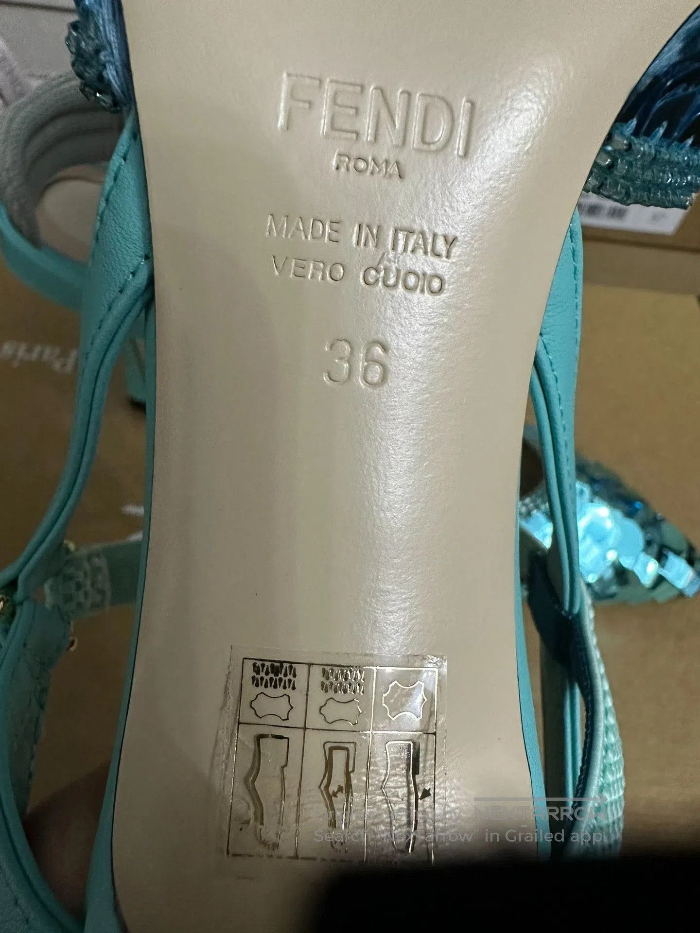 Fendi Fendi Blue Sequin High Heels. Size US 5 / IT 35 - 6 Thumbnail