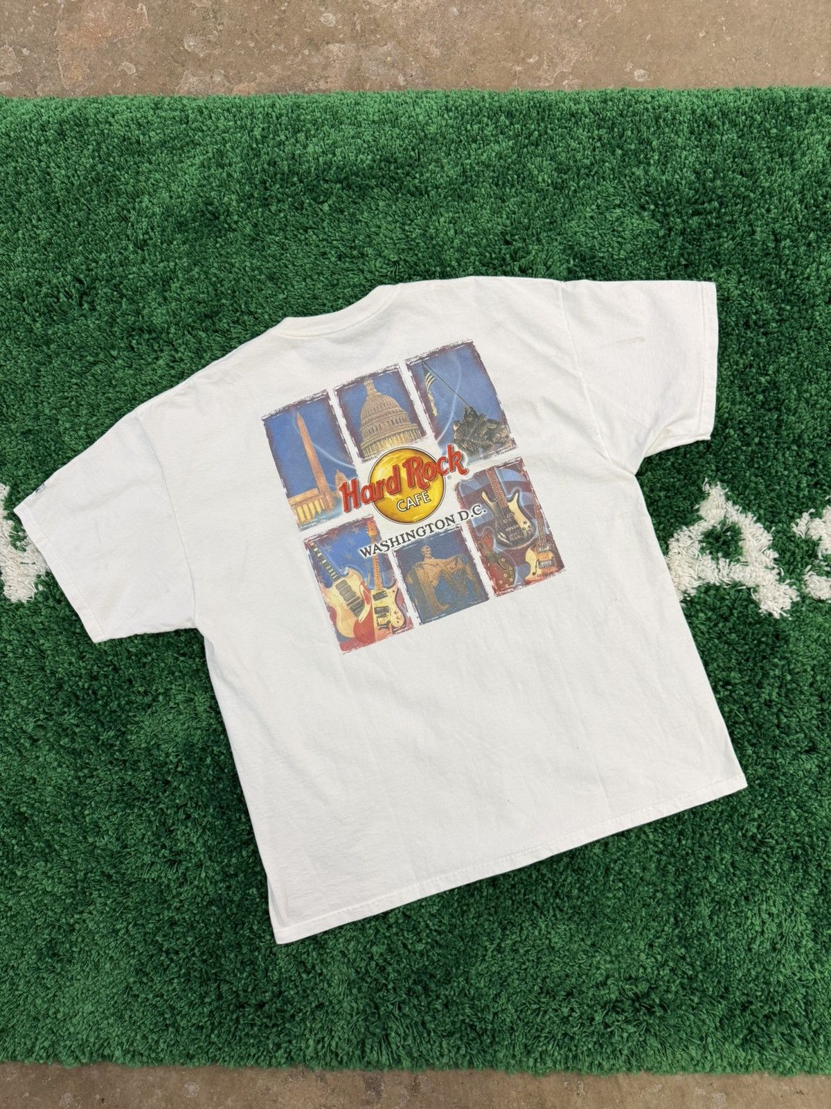 Hard Rock Cafe × Vintage Vintage Hard Rock Cafe Washington DC Tee White 2XL XXL Size US XXL / EU 58 / 5 - 4 Thumbnail