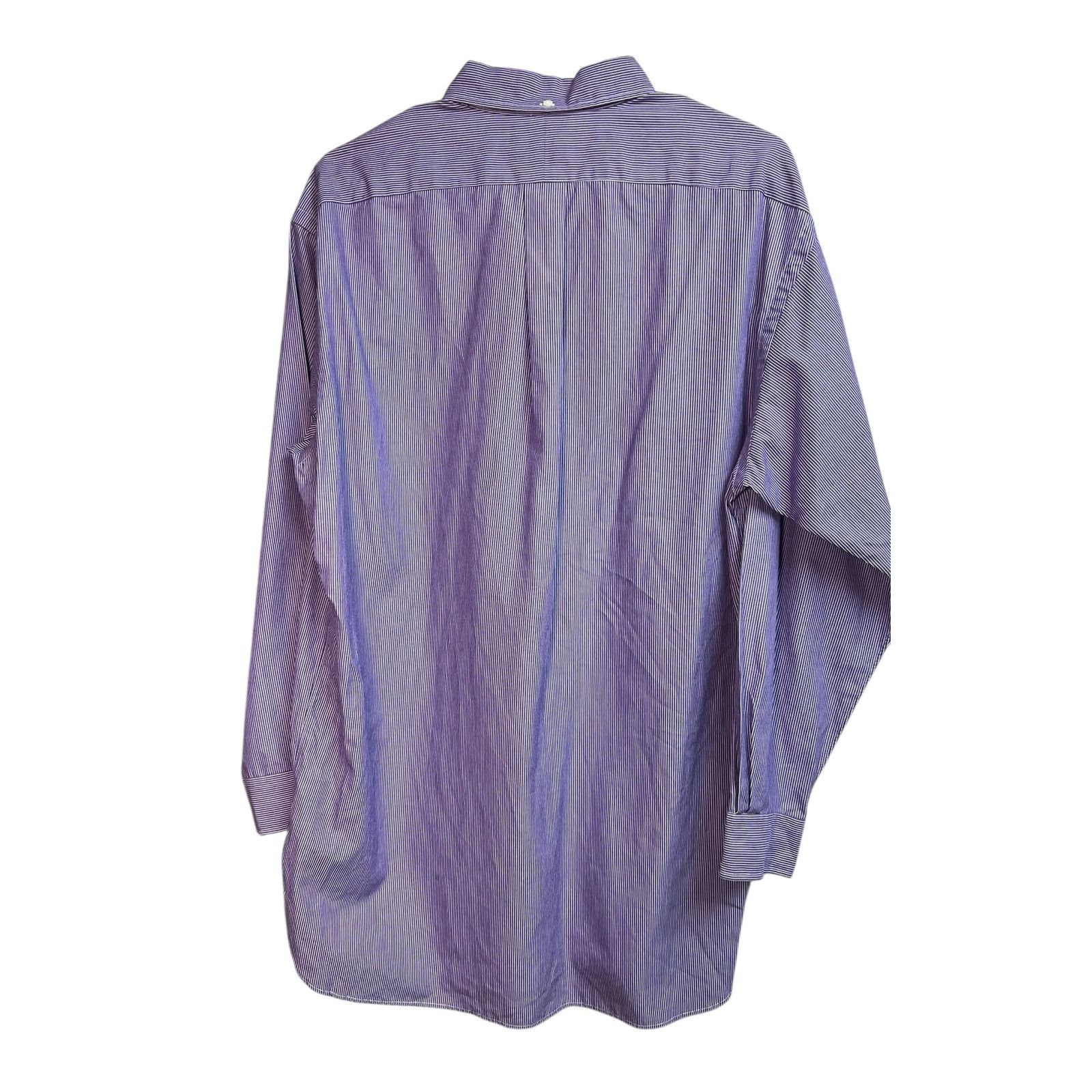 Ralph Lauren Ralph Lauren McMeel Cotton Purple Striped Button Front Men's Size US L / EU 52-54 / 3 - 11 Thumbnail