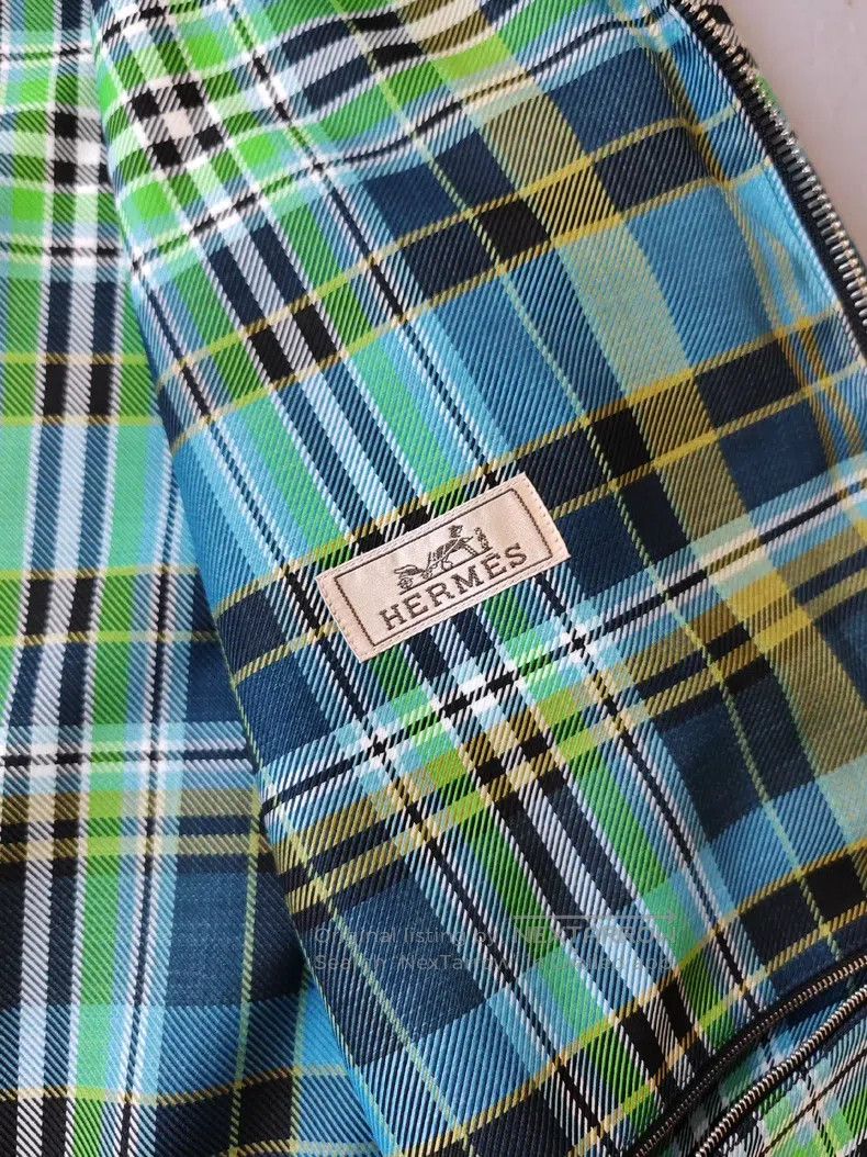 Hermes Hermes Plaid Tech Fabric Loose Fit Showpiece Windbreaker J Size US S / EU 44-46 / 1 - 4 Thumbnail