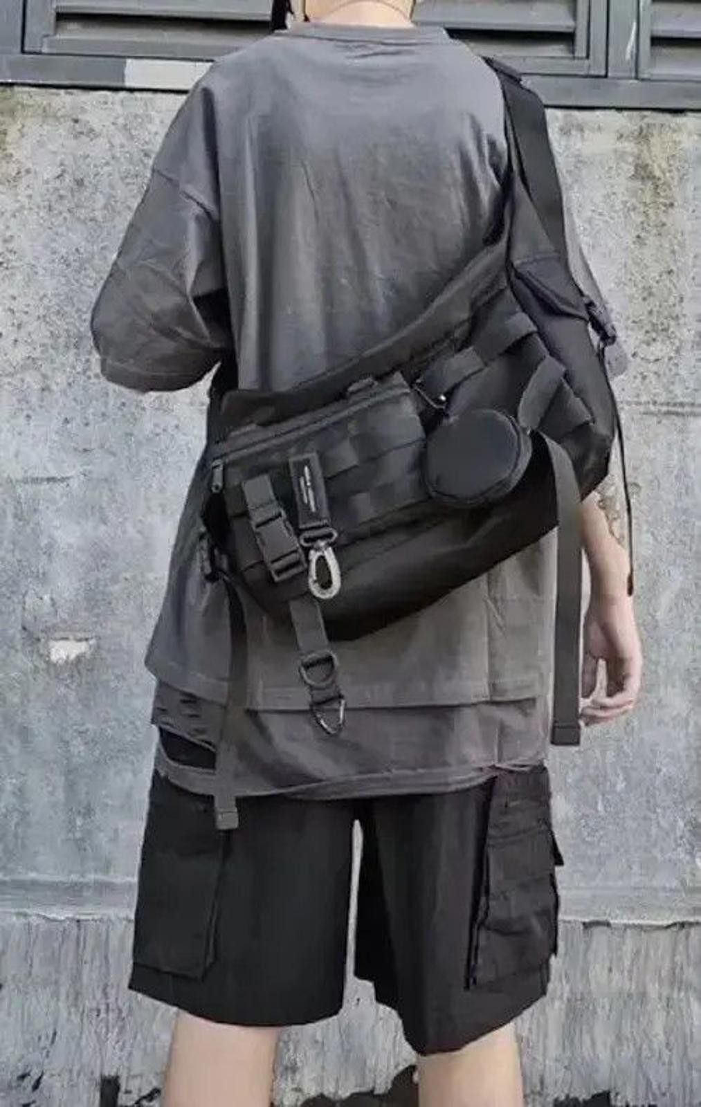 Vintage Black Sling Messenger Bag Size ONE SIZE - 2 Thumbnail