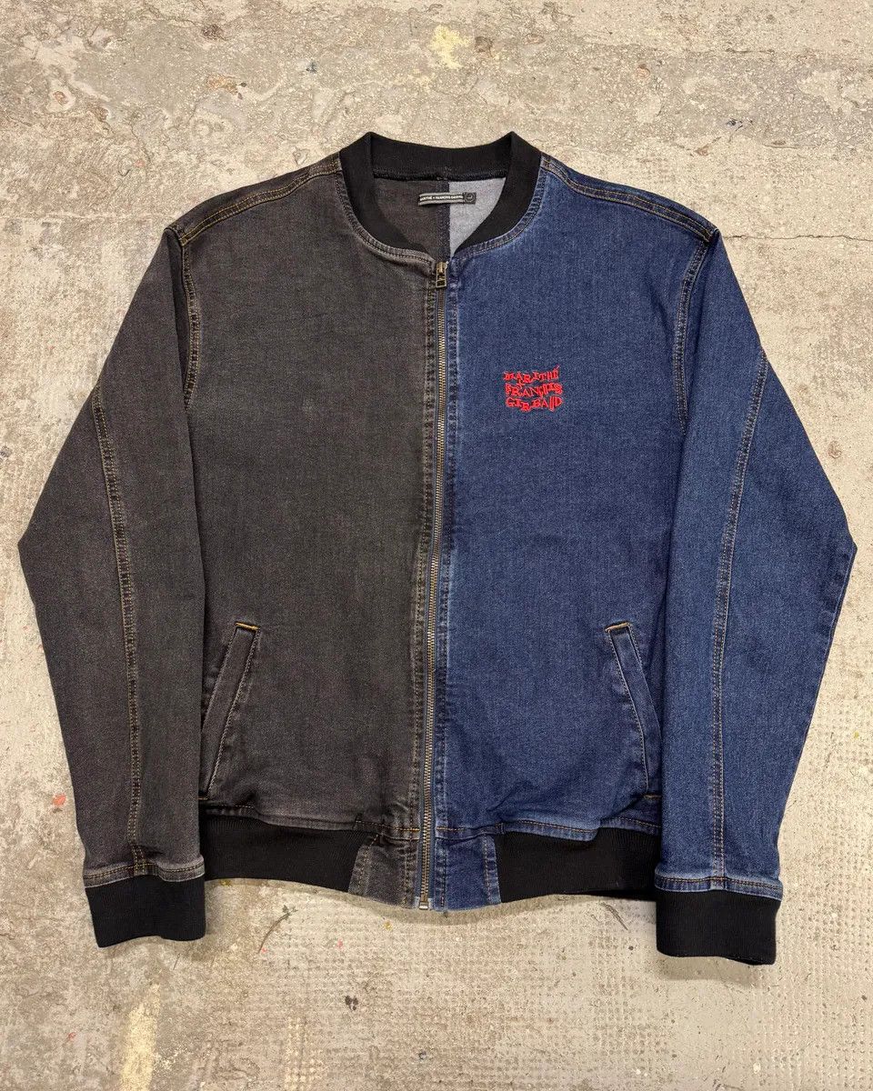 Marithe + Francois Girbaud 1990s Marithé + François Girbaud Navy Grey Two Tone Denim Jacket Size US L / EU 52-54 / 3 - 1 Thumbnail