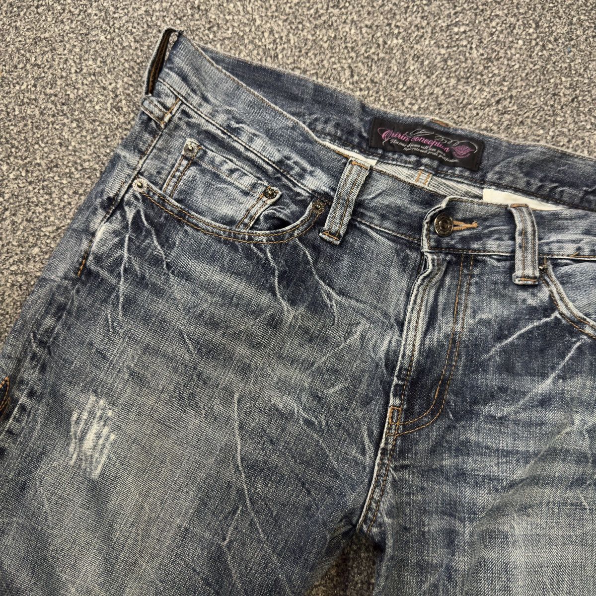 If Six Was Nine 90s Japanese Embroidered Tribal Oririn Seditionaries Denim Size US 33 - 11 Thumbnail