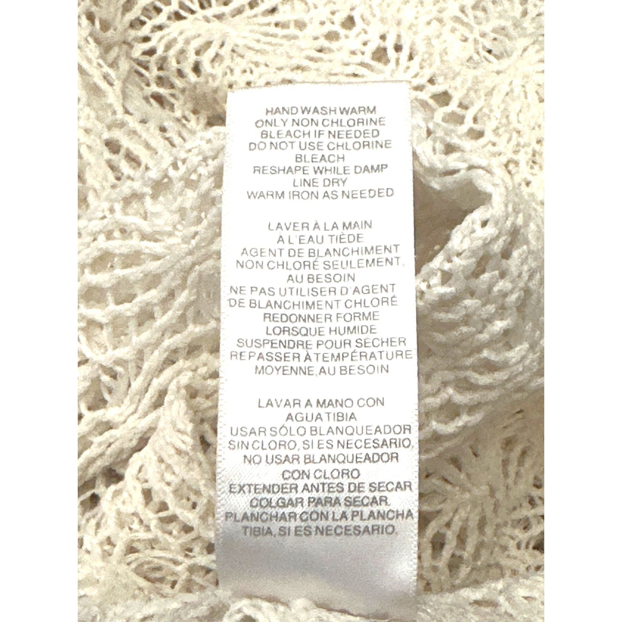 Other CCC Vintage Cream Lace Short Sleeve Embroidered Pullover Blo Size XL / US 12-14 / IT 48-50 - 7 Thumbnail