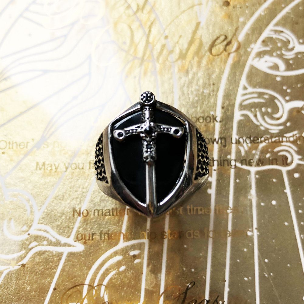 Jewelry SIZE 9 Signet Mystical Sword 925 Sterling Silver Ring Size ONE SIZE - 5 Thumbnail