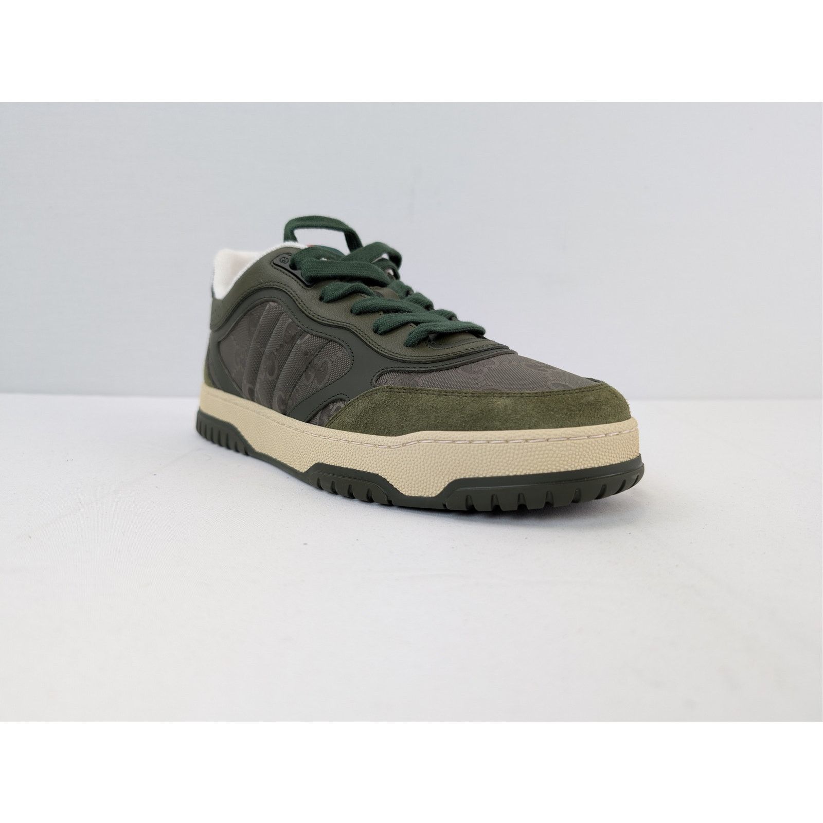 Gucci o1rshd1 GG Supreme fabric and suede Re-Web sneaker in green Size US 9 / EU 42 - 2 Thumbnail