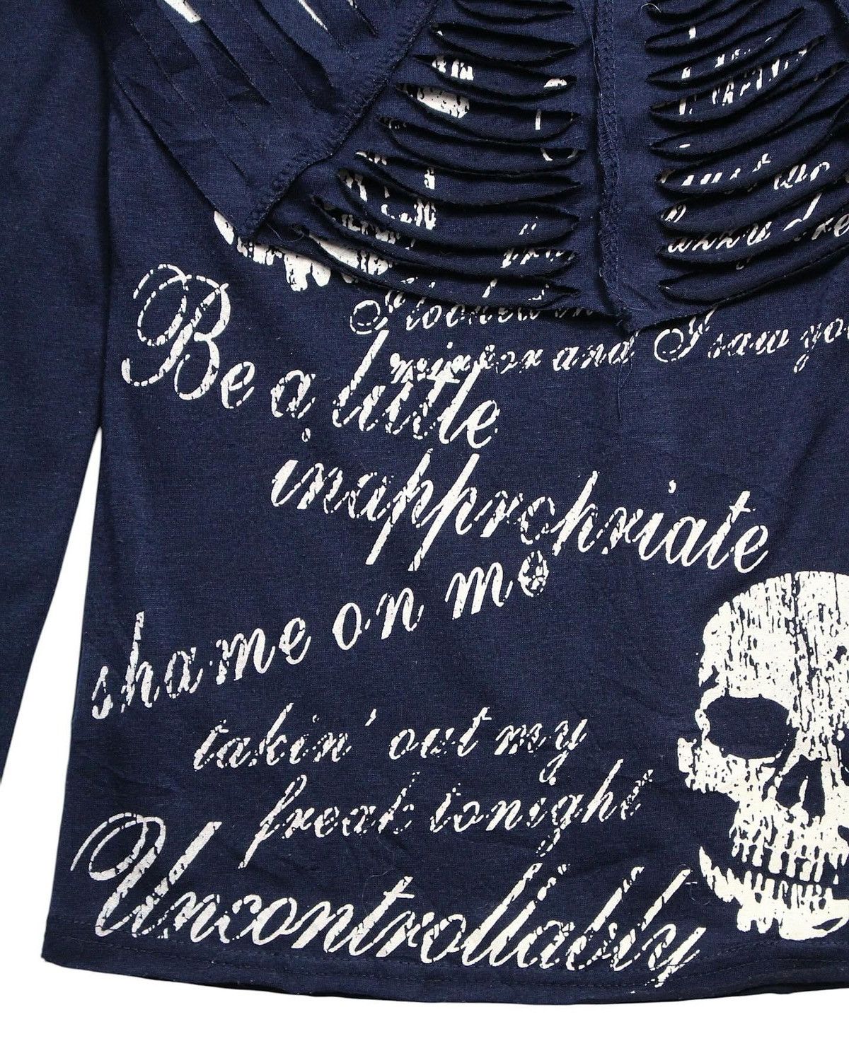 If Six Was Nine 2000S PARK GIRL SPIDER WEB RIPPED LONG SLEEVE Size M / US 6-8 / IT 42-44 - 5 Thumbnail
