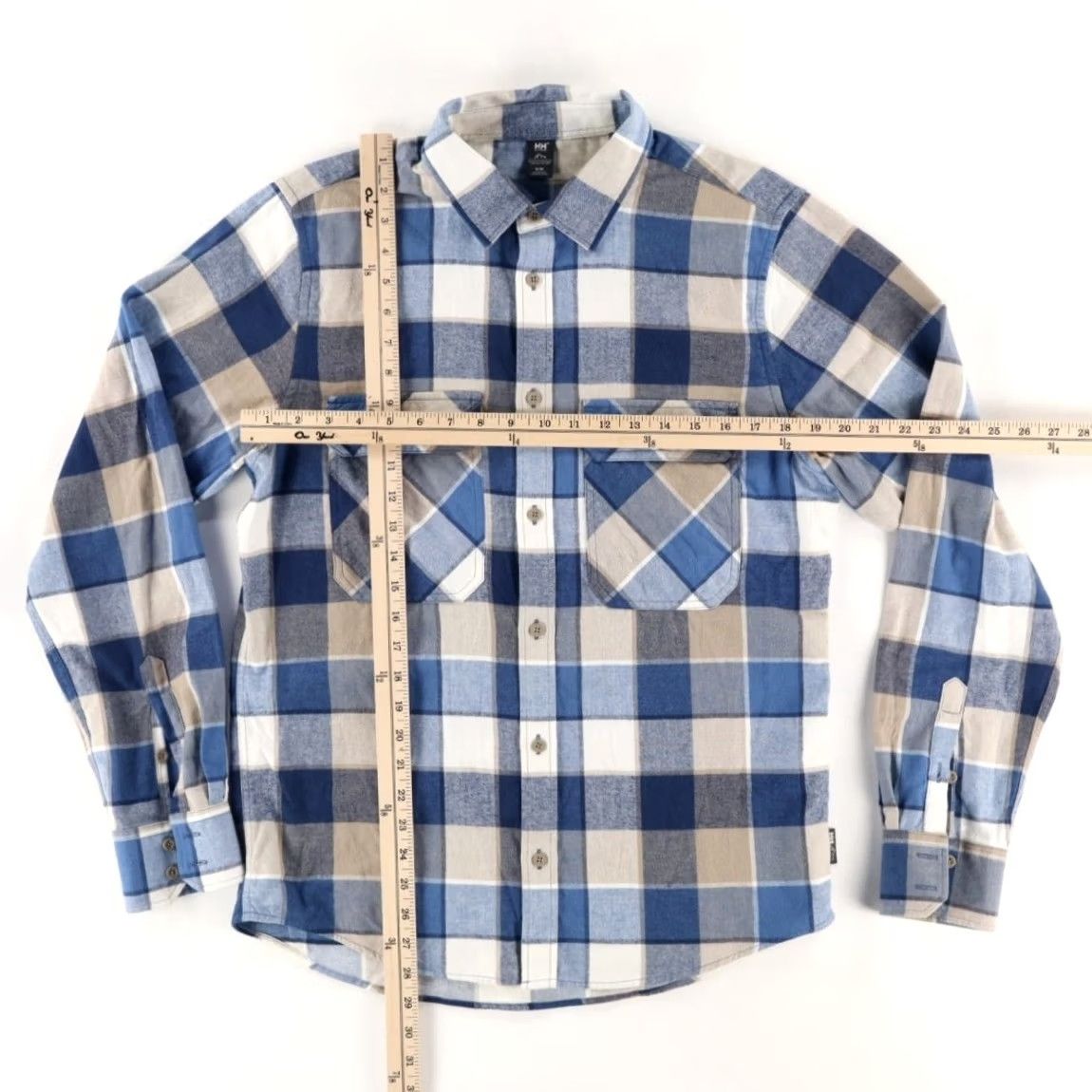 Helly Hansen Helly Hansen Shirt Button Up Mens M Organic Cotton Flannel Plaid Long Sleeve Black Multi-Colored Size US M / EU 48-50 / 2 - 3 Thumbnail
