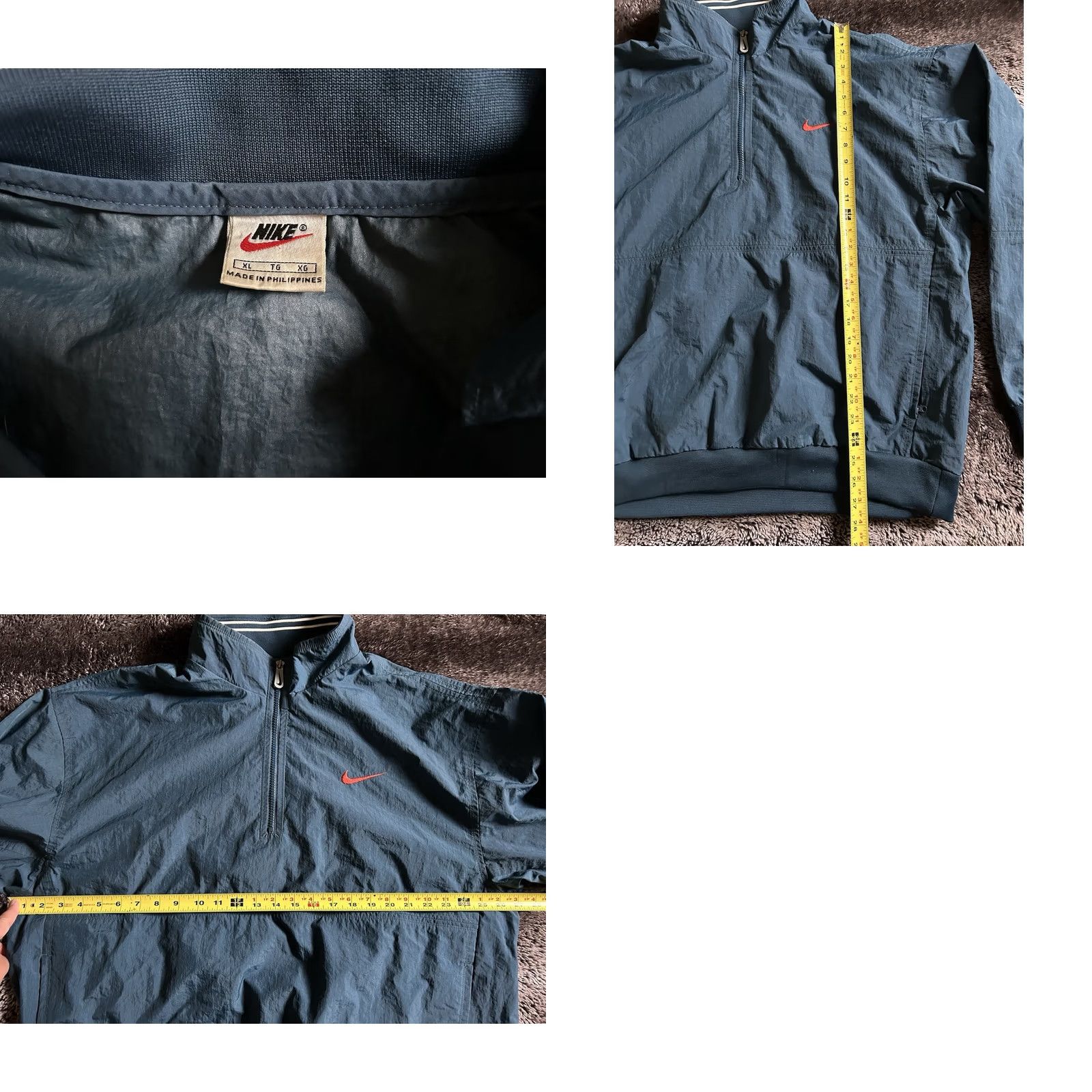 Nike VTG Nike 90s Wind Breaker Jacket 1/4 Zip Mens XL Blue/Orange Windbreaker 90s Col or Multicolor Jacket Mens XL Size US XL / EU 56 / 4 - 8 Thumbnail