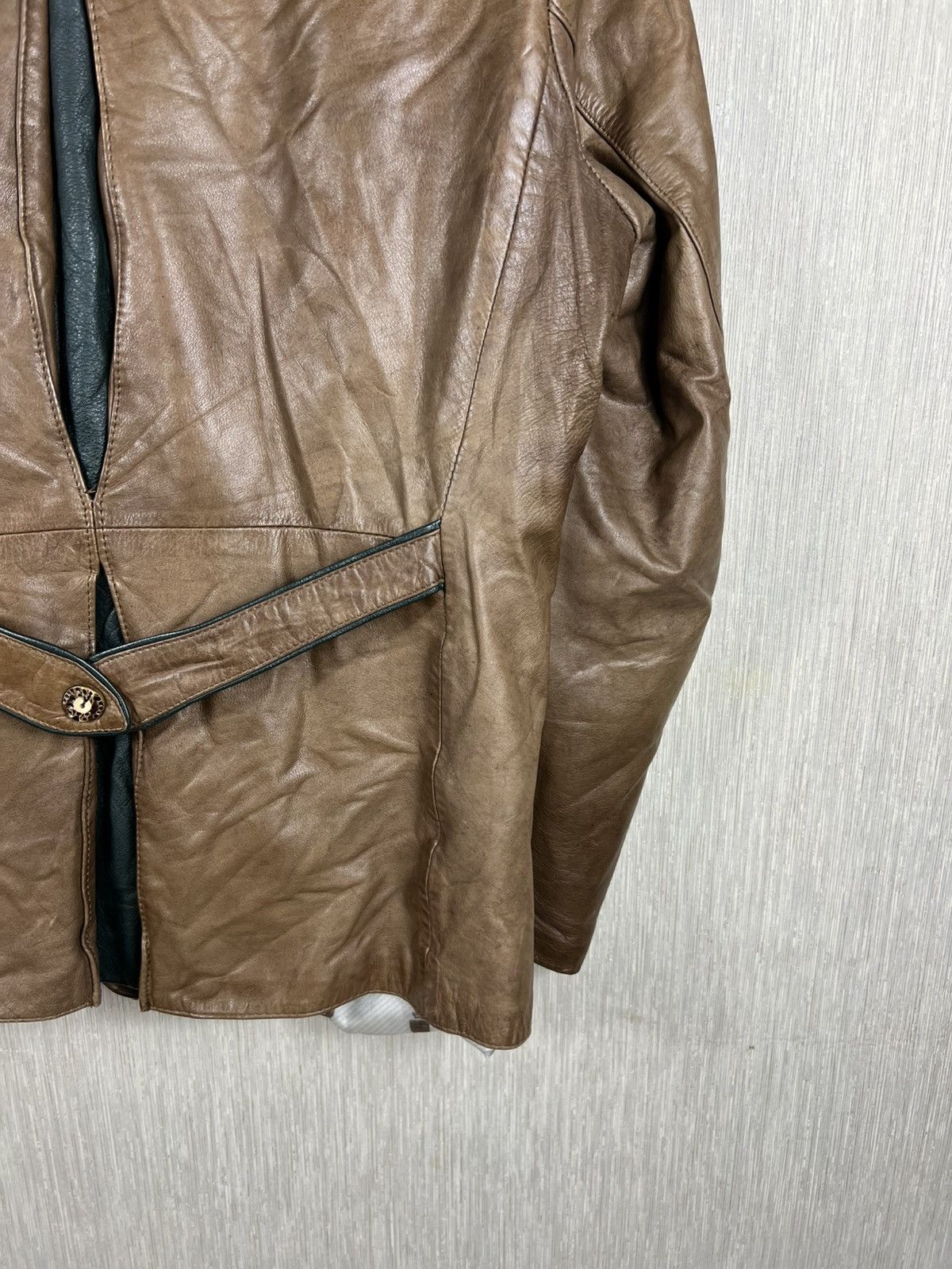 Vintage Vintage 70s genuine leather blazer jacket nordic retro Size US L / EU 52-54 / 3 - 21 Thumbnail
