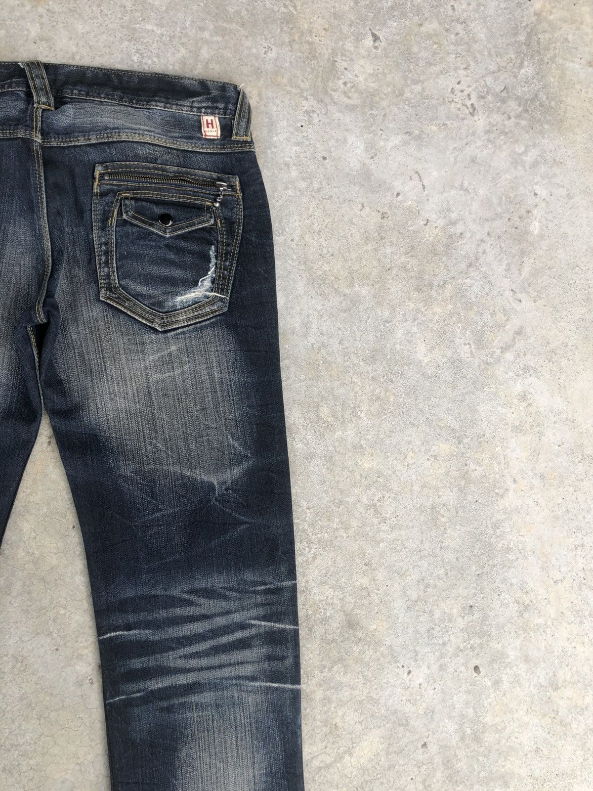 If Six Was Nine Japanese Nicole Flared Jeans Distressed Denim Size US 32 / EU 48 - 10 Thumbnail