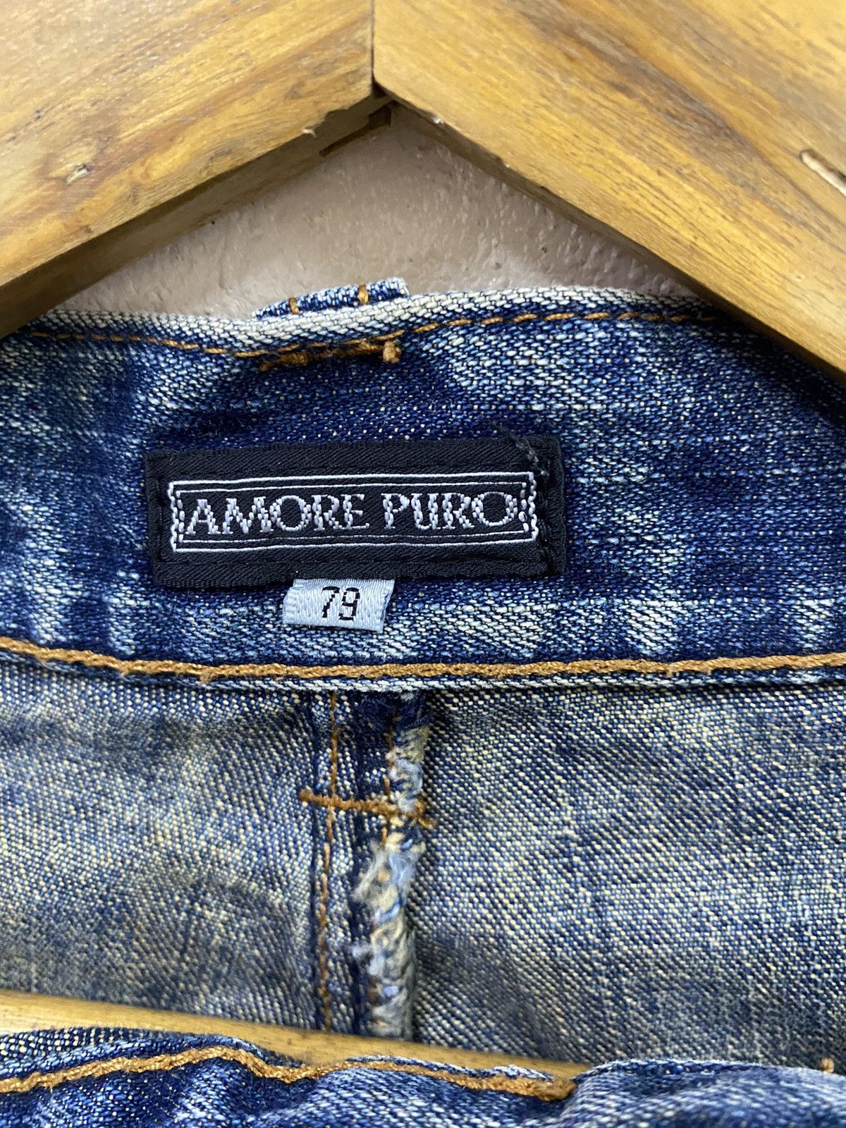Japanese Brand Vintage Denim Double Waist - Amore Puro Size US 32 / EU 48 - 12 Thumbnail