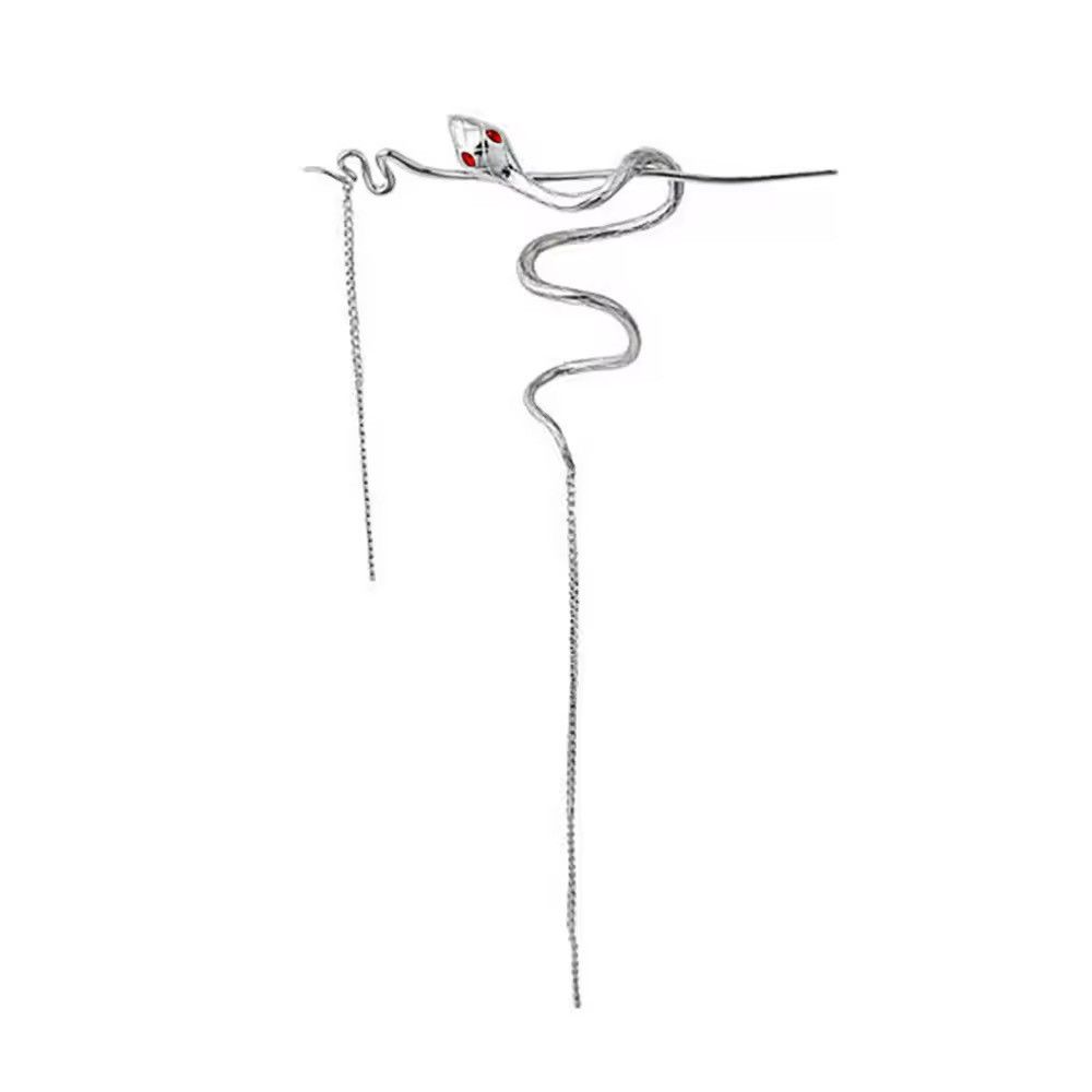 Vintage Metal Winding Snake Shape Hair Stick Hairpin 🐍 Size ONE SIZE - 4 Thumbnail