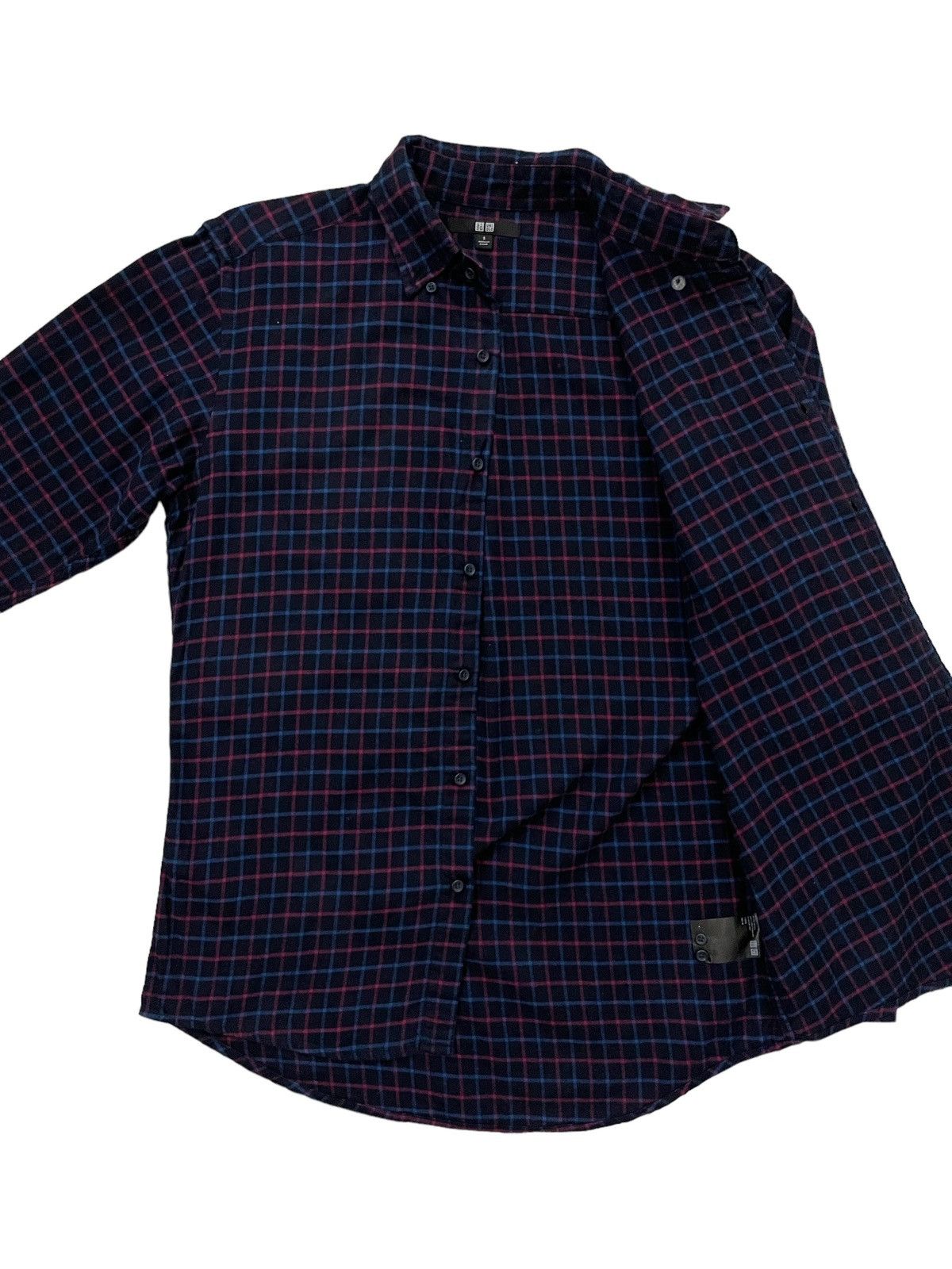 Flannel × Japanese Brand Vintage Uniqlo Travis Scott Style Plaid Tartan Flannel Size US S / EU 44-46 / 1 - 7 Thumbnail