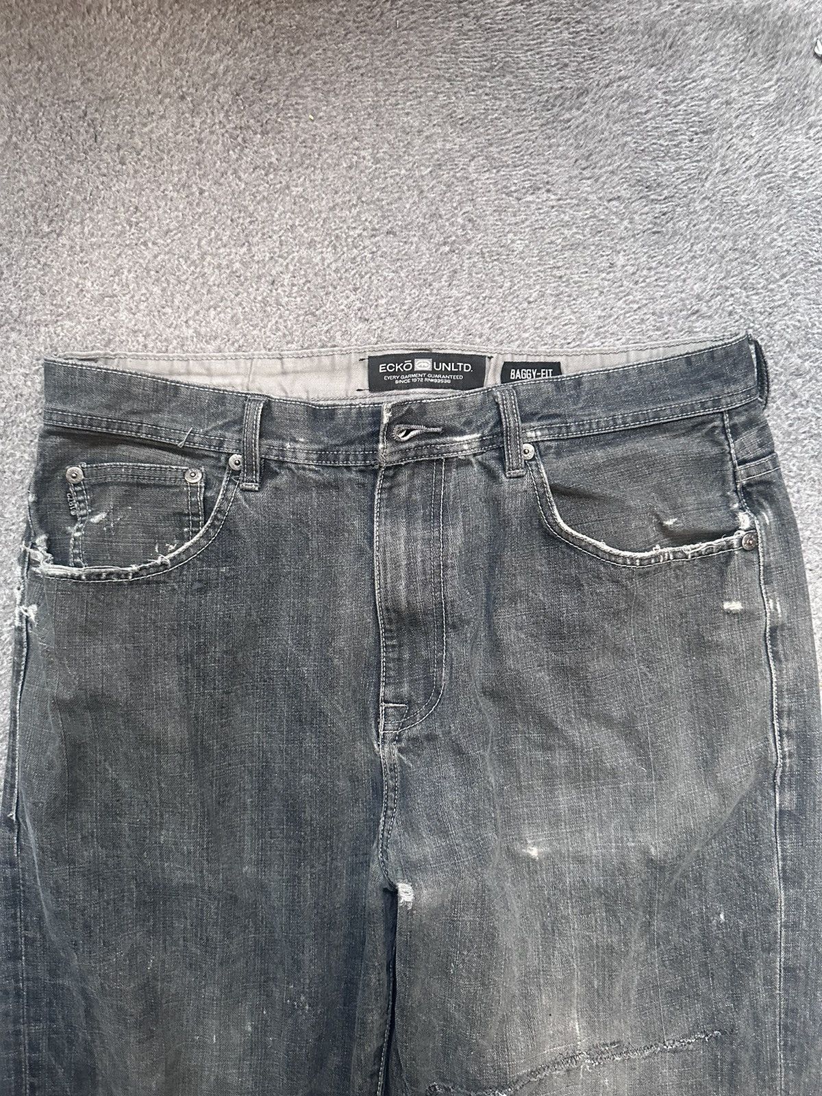 Ecko Unltd. × Vintage Baggy patchwork y2k Ecko jeans Size US 36 / EU 52 - 4 Thumbnail