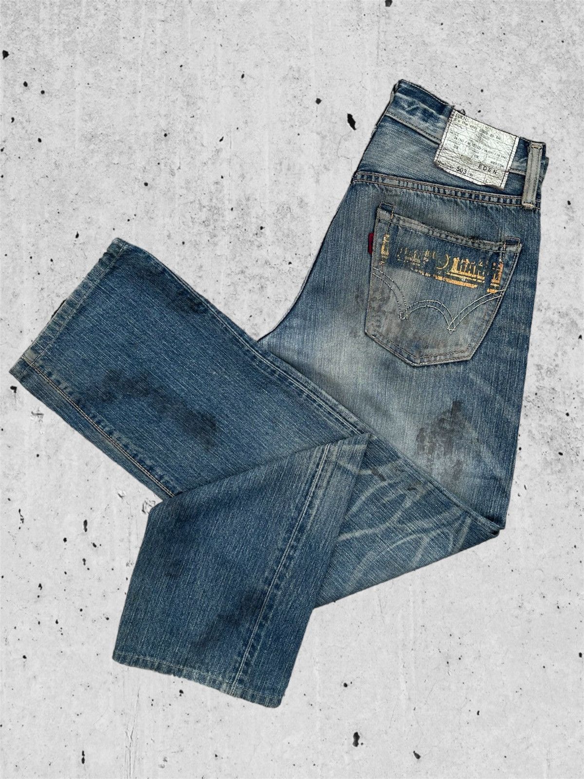 Edwin × Japanese Brand 🔥 Edwin 503 Distressed Denim Vintage W30 🔥 Size US 30 / EU 46 - 15 Thumbnail
