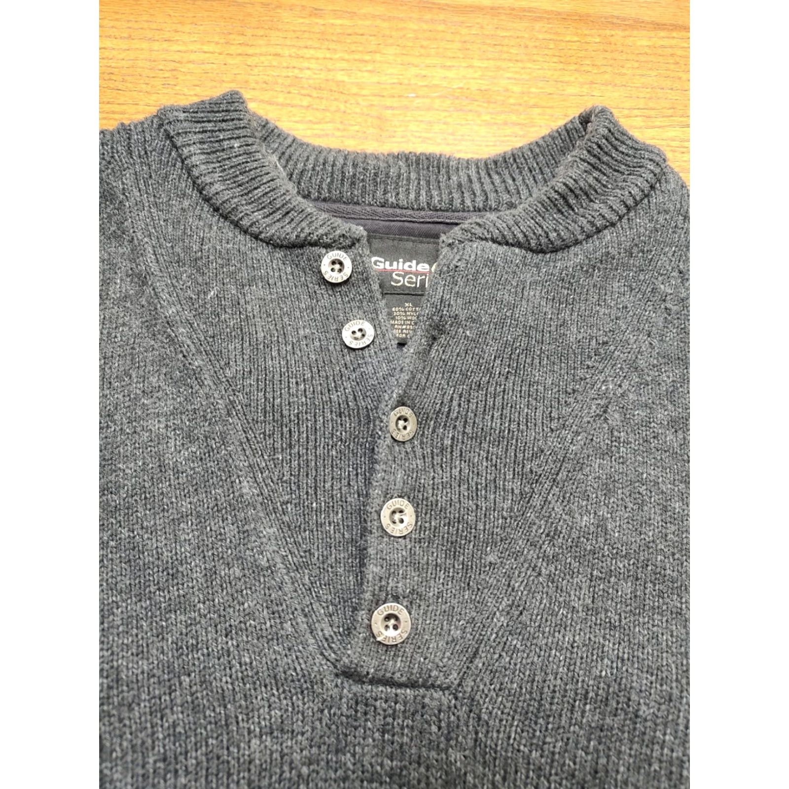 Vintage VINTAGE Gander Mountain Guide Series Wool Blend Sweater Mens XL Gray Pullover Crew Neck Knit Collar 90s Outdoor USA Sweater Mens Size US XL / EU 56 / 4 - 3 Thumbnail