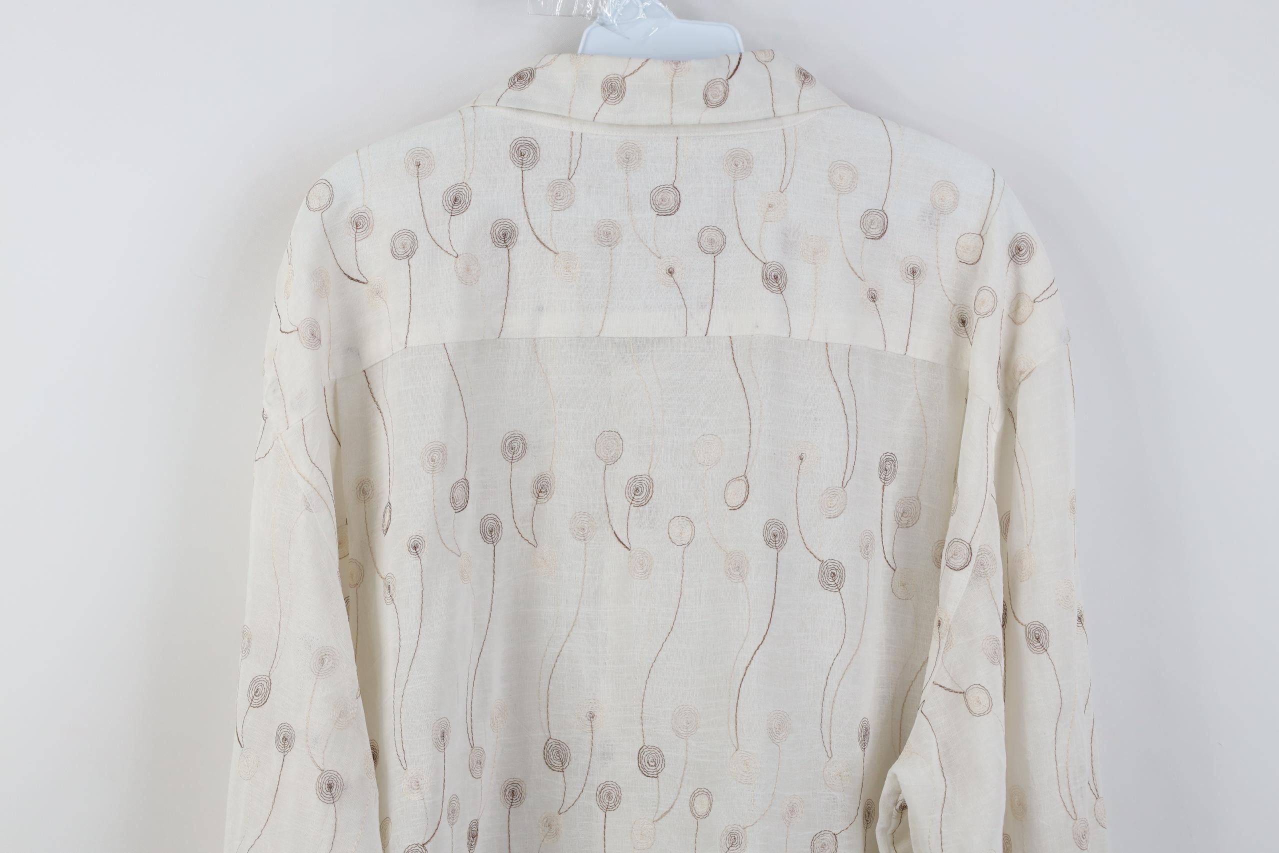 Vintage Vintage 90s Streetwear Geometric Embroidered Button Shirt Size US XXL / EU 58 / 5 - 12 Thumbnail