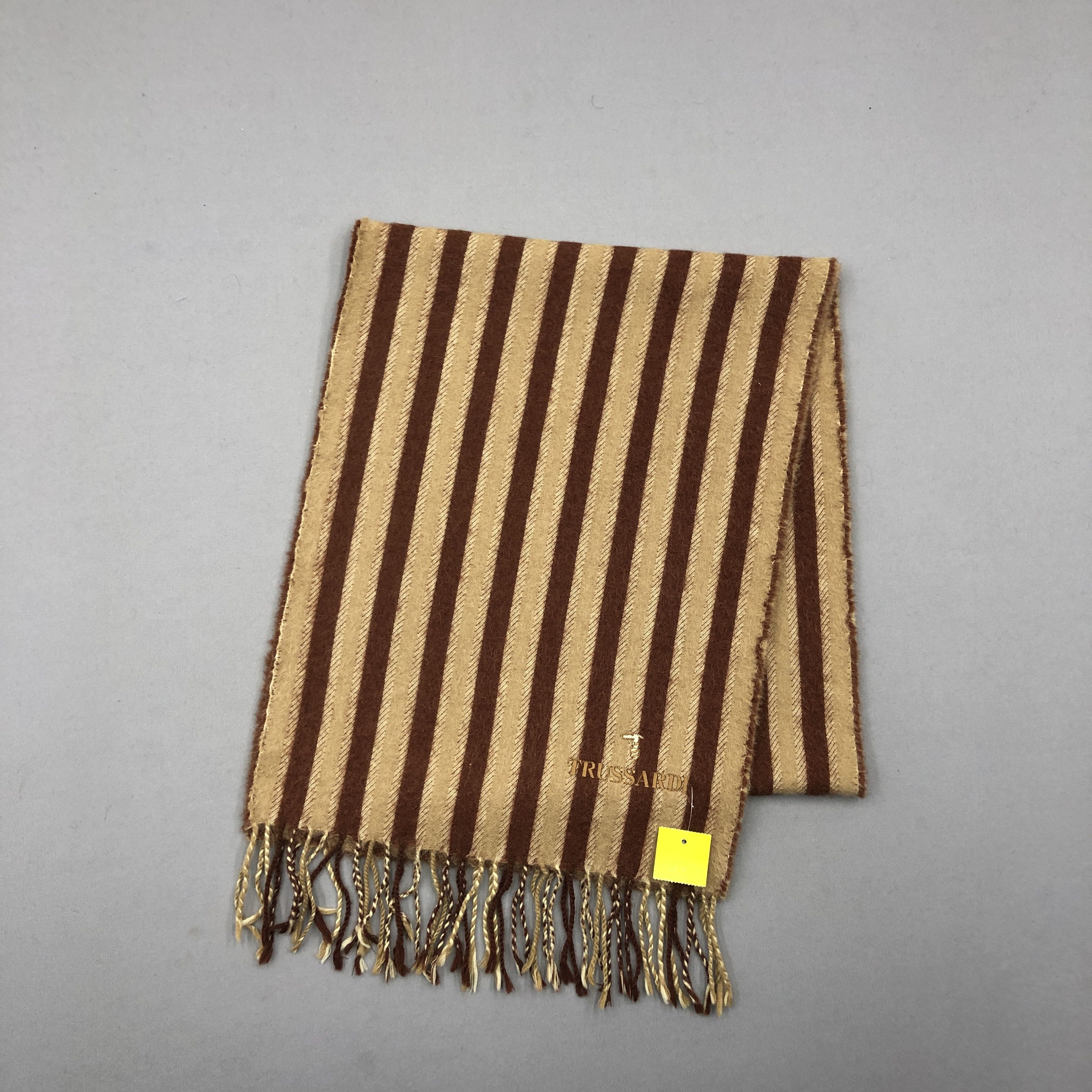 Trussardi Vintage Trussardi Scarf Muffler Wool Cashmere Scarves Size ONE SIZE - 3 Thumbnail