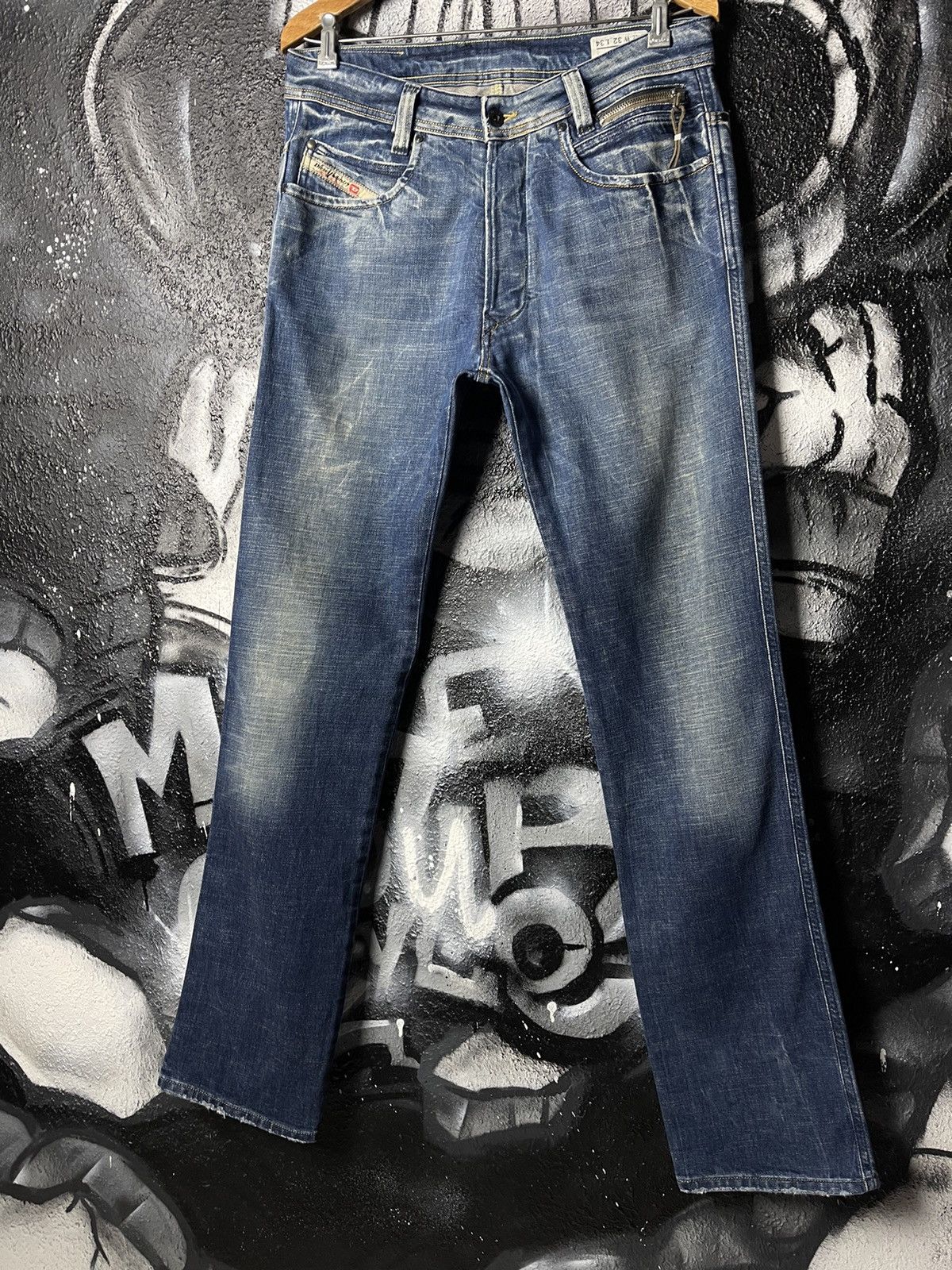 Diesel Diesel Paddon Italian Faded Blue Denim Jeans Men’s Size W32 Size US 32 / EU 48 - 3 Thumbnail