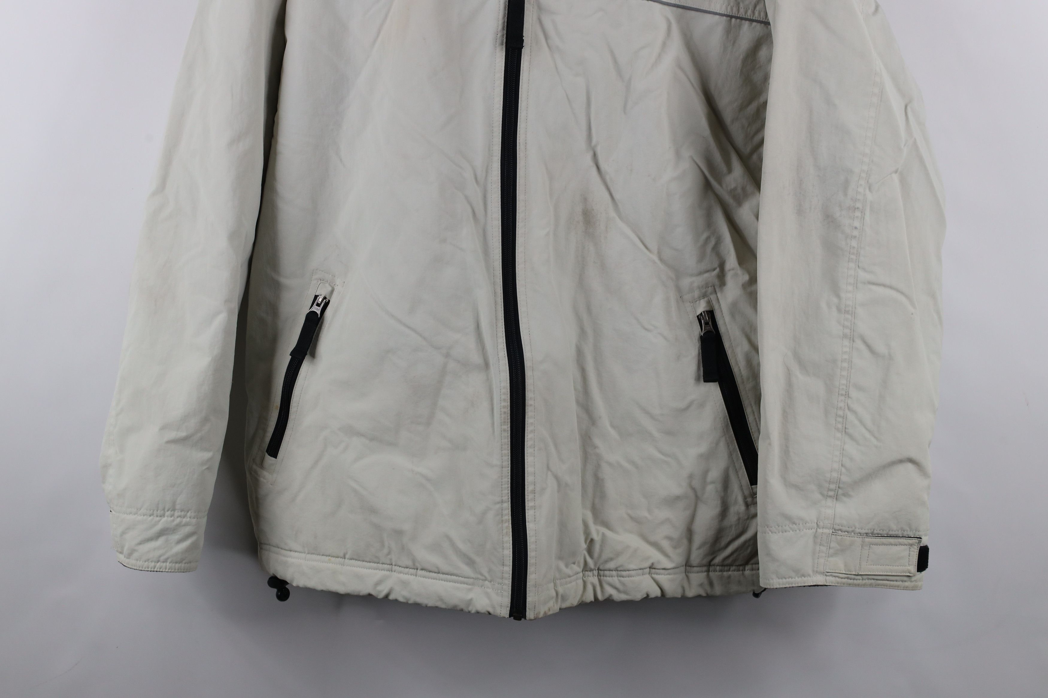 Gap × Vintage Vintage 90s Y2K Gap Lined Full Zip Hooded Jacket Beige Size US XL / EU 56 / 4 - 3 Thumbnail