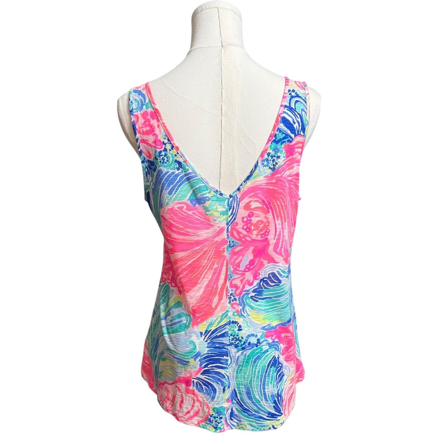 Lilly Pulitzer Lilly Pulitzer Gigi V-Neck Tank Top Sparkling Print Size S Size S / US 4 / IT 40 - 3 Thumbnail