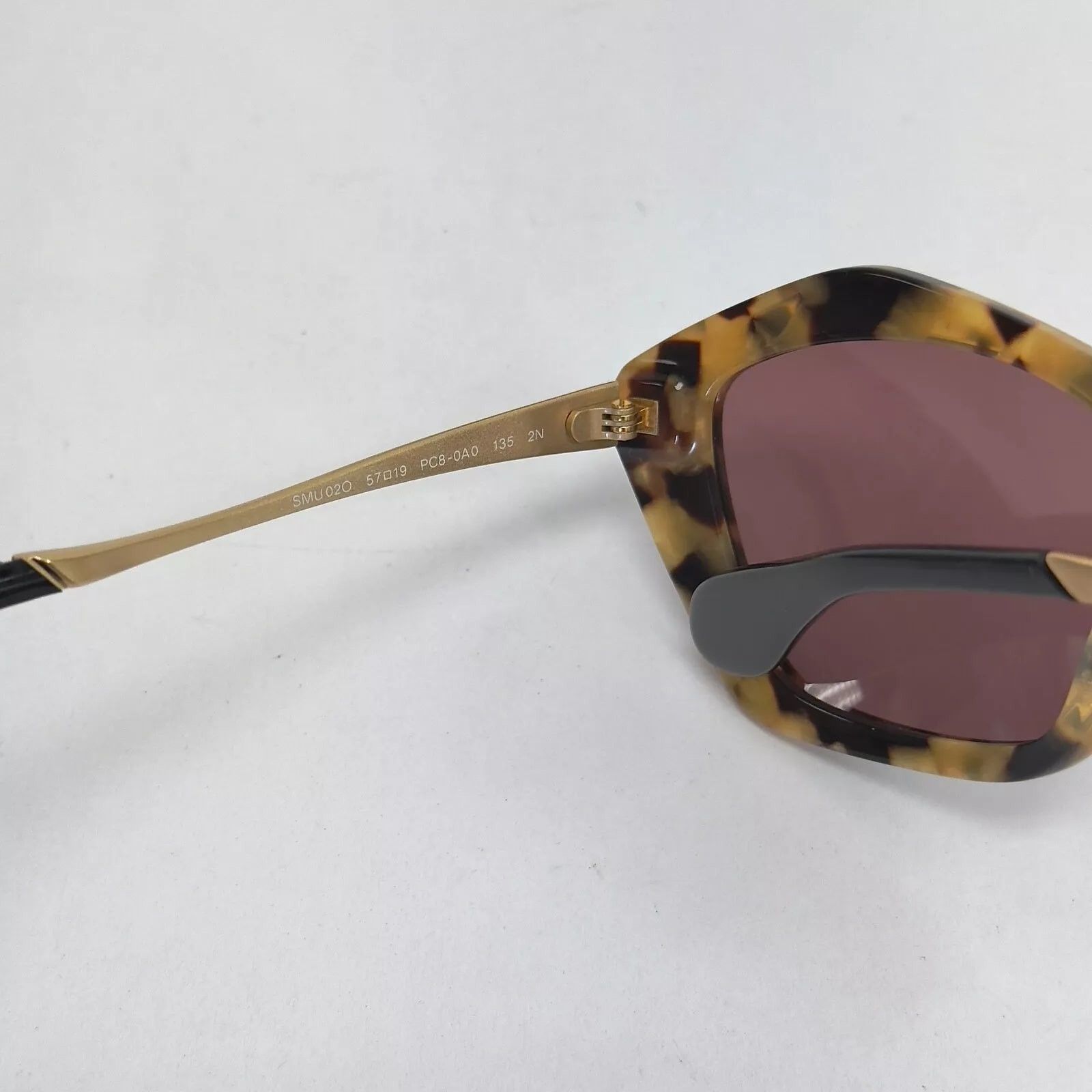 Miu Miu MIU MIU 02O Antique Gold Havana Red Cat Eye Geometric SMU02O Size ONE SIZE - 4 Thumbnail