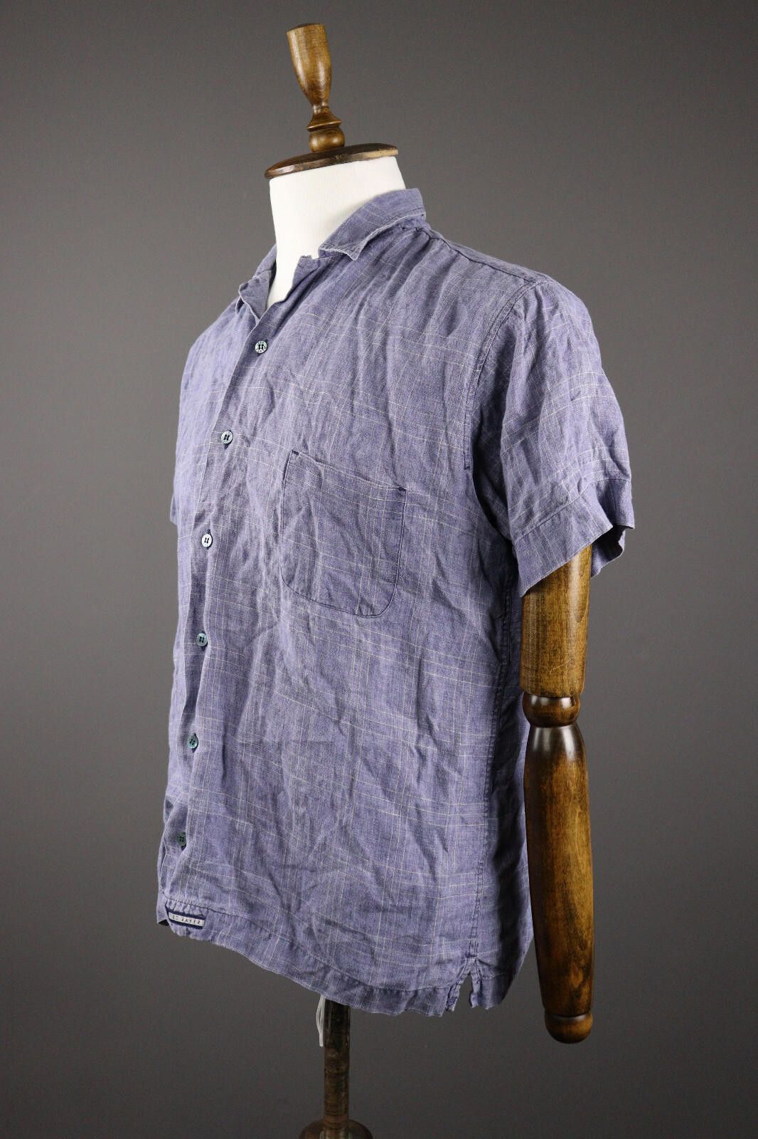 Ted Baker Ted Baker Shirt Specialist Linen Check Shirt Size 4 Size US M / EU 48-50 / 2 - 1 Thumbnail