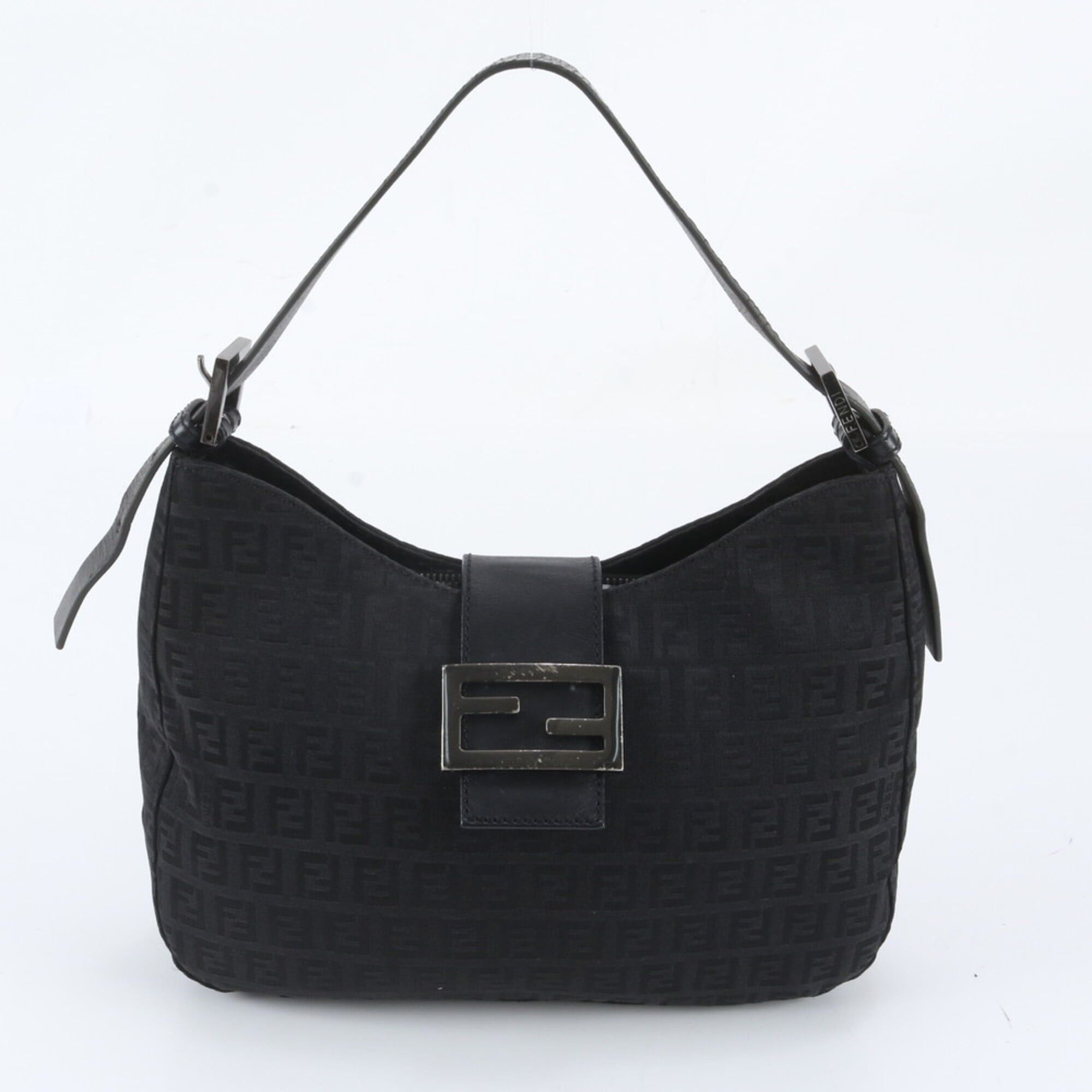Fendi Fendi Zucchino Mamma Bucket Leather Shoulder Bag Handbag Black Women's Size ONE SIZE - 1 Thumbnail