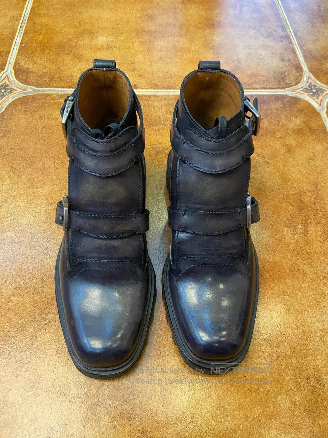 Berluti Black Leather Buckle Strap Ankle Boots Size 6. Size US 6 / EU 39 - 2 Thumbnail