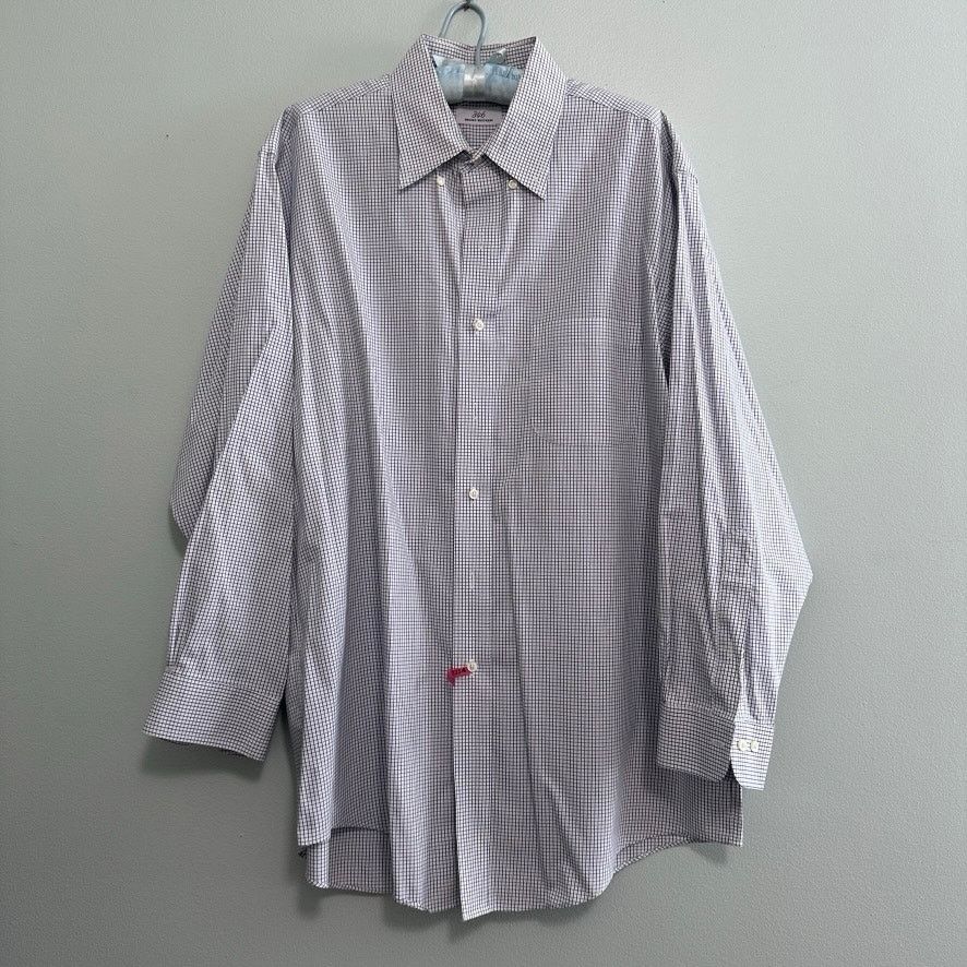 Brooks Brothers Brooks Brothers navy micro plaid button down size 16.5 Size US L / EU 52-54 / 3 - 2 Thumbnail
