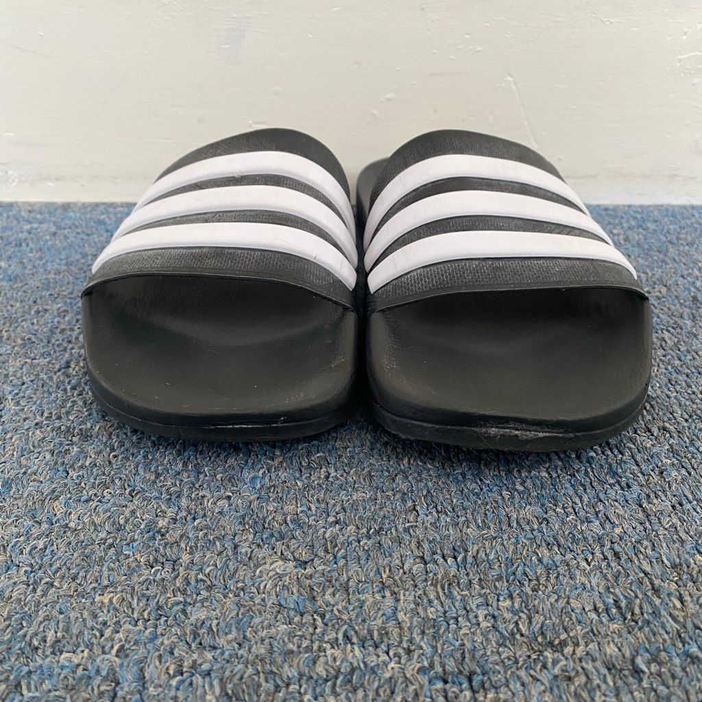 Adidas Adidas men 12 slip on slides black and white Size US 12 / EU 45 - 3 Thumbnail