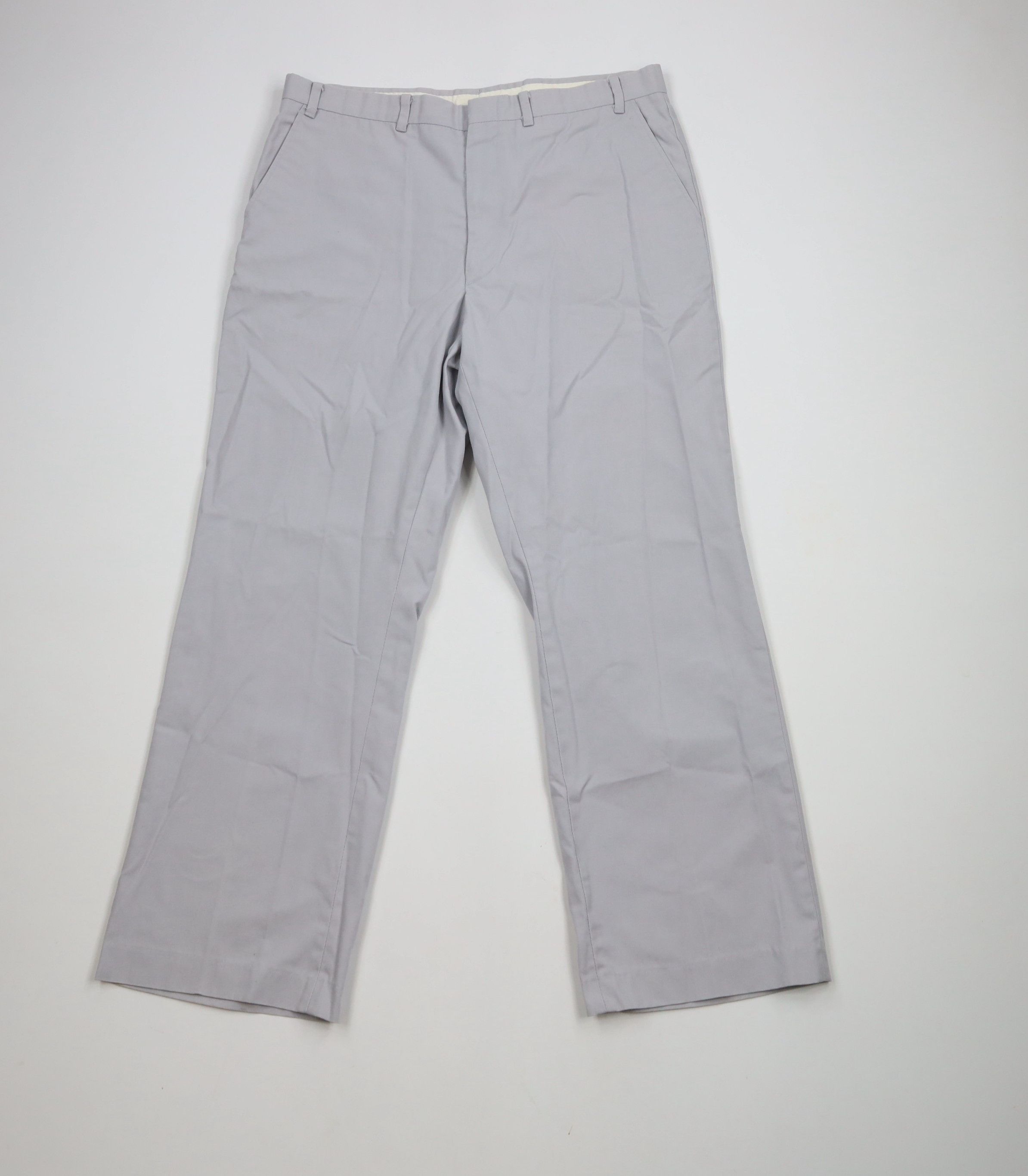 Vintage Vintage 70s Streetwear Wide Leg Chino Pants Trousers Gray Size US 34 / EU 50 - 1 Thumbnail