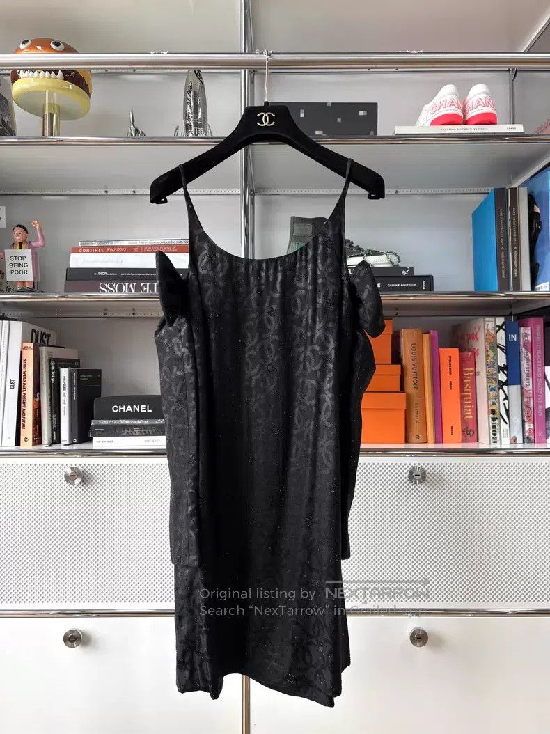 Chanel Chanel 23S black silk full print double C black diamond bo Size XS / US 0-2 / IT 36-38 - 1 Thumbnail
