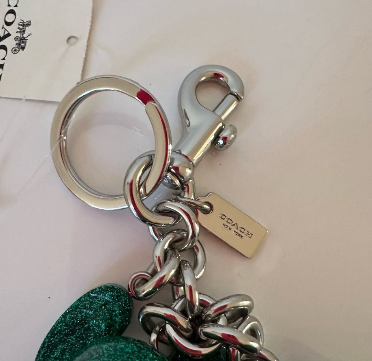 Coach Coach New York Green Flower Keychain Size ONE SIZE - 3 Thumbnail