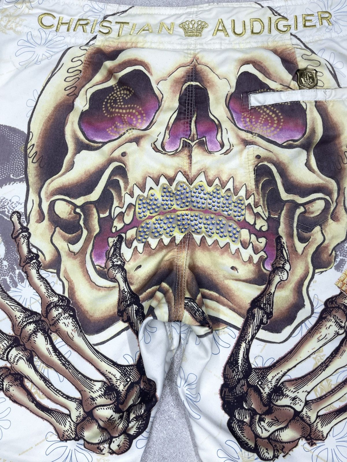 Christian Audigier Christian Audigier Skull Bones Shorts Ed Hardy Full Print Size US 32 / EU 48 - 4 Thumbnail