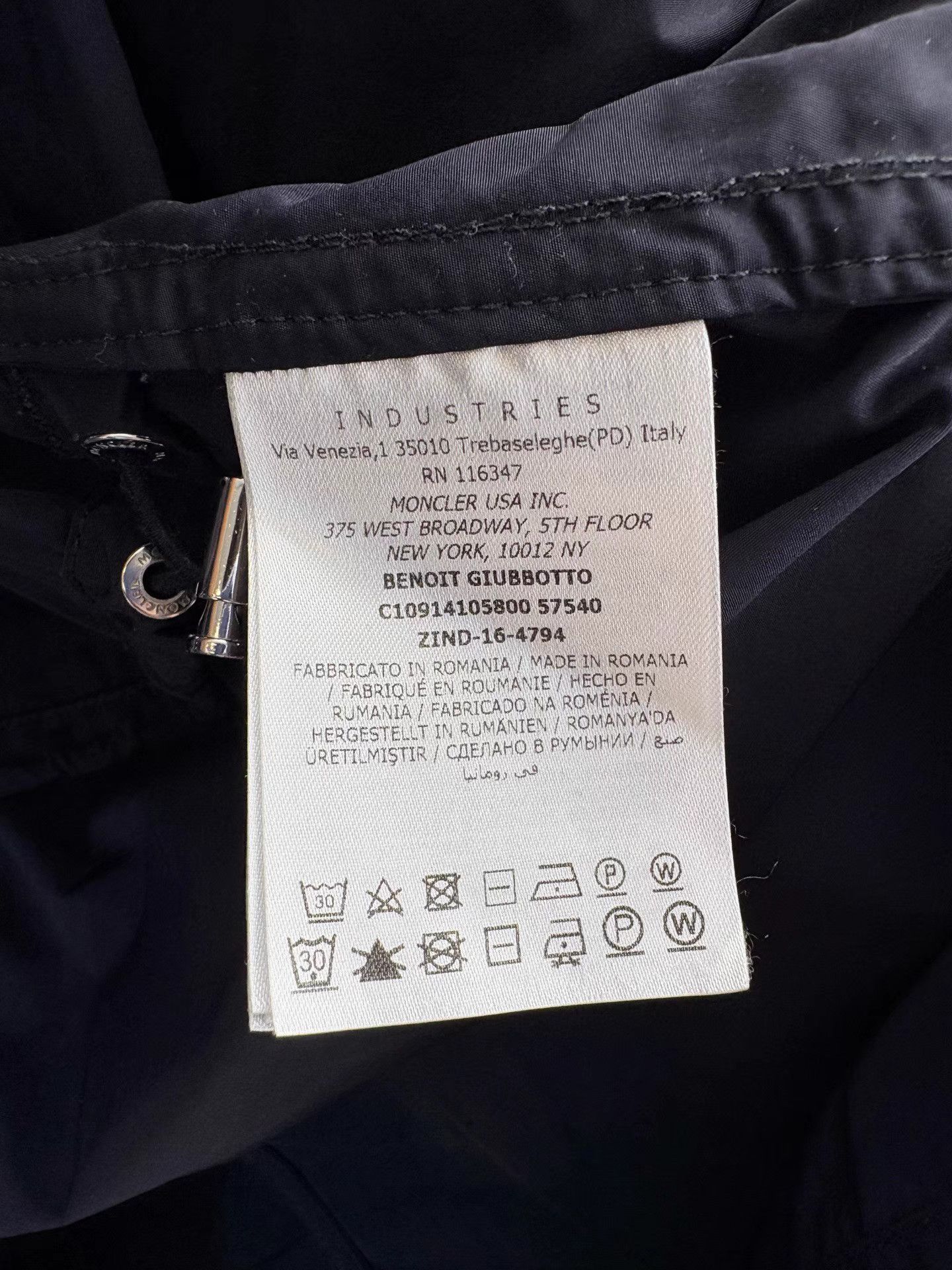 Moncler MONCLER BENOIT Navy Blue Trench Coat Size US L / EU 52-54 / 3 - 4 Thumbnail