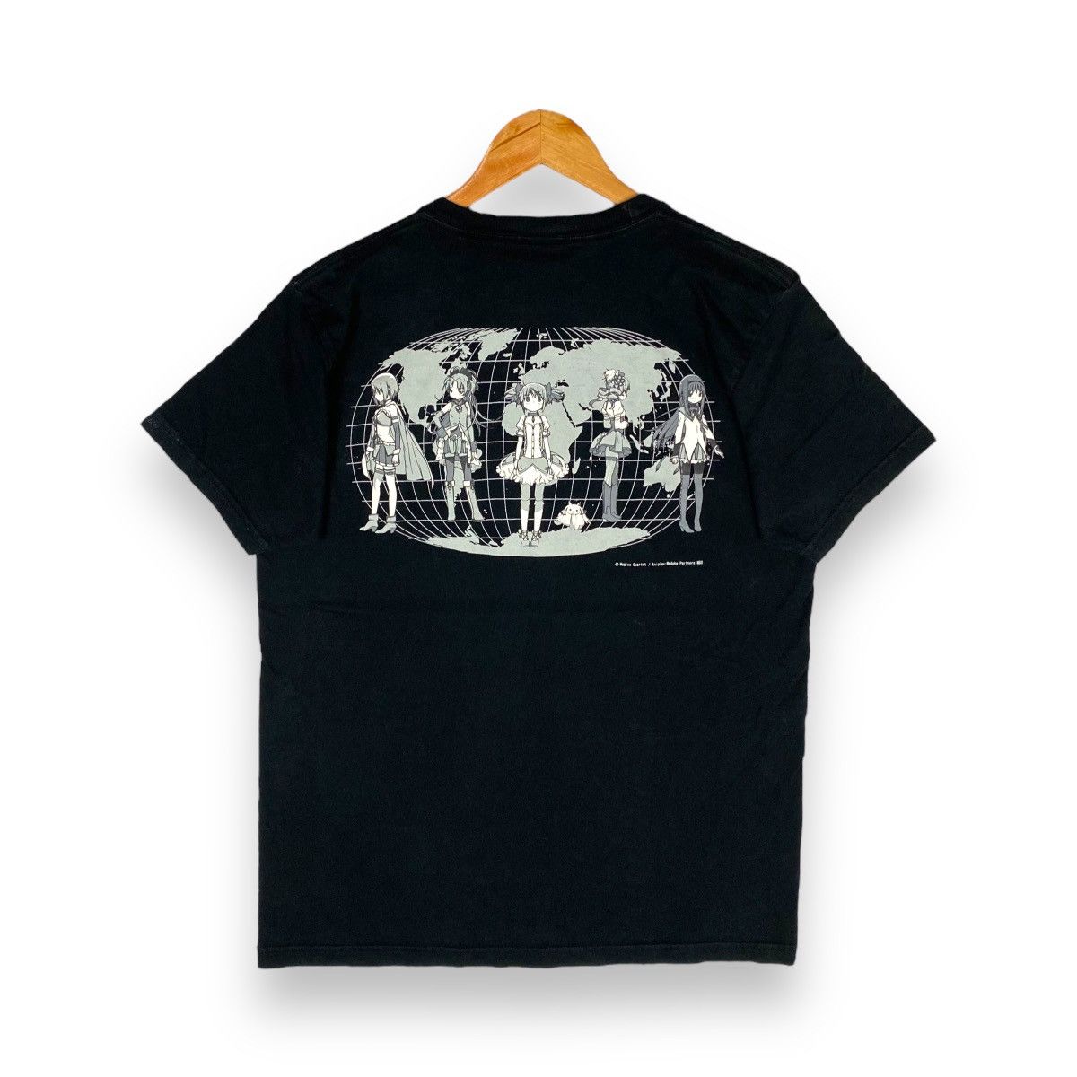 image of Cartoon Network x Vintage Puella Magi Madoka Magica Anime Tee in Black, Men's (Size Medium)