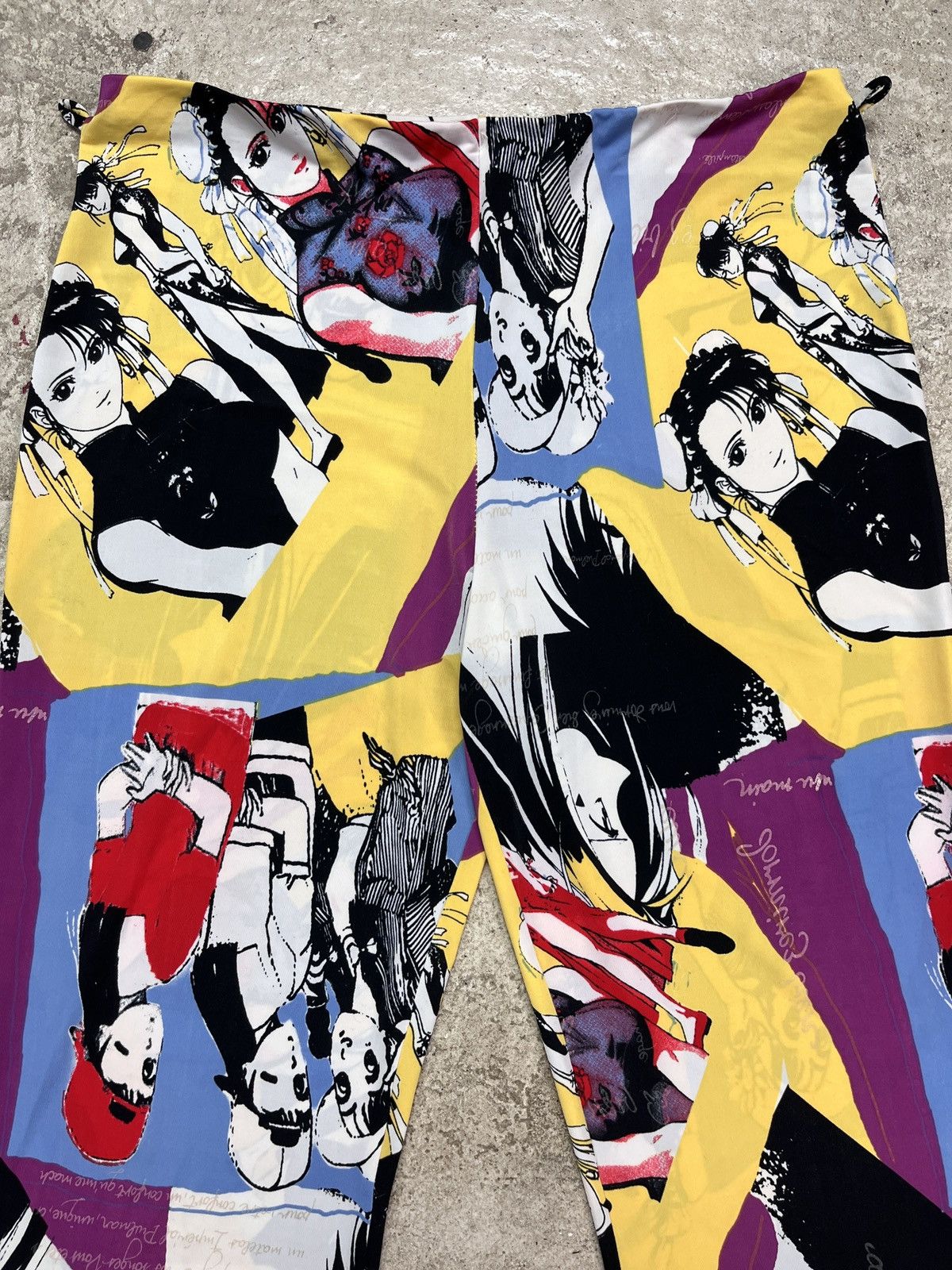Vintage BAGGY FLARE Y2K ANIMA OVERPRINTED PANTS - LOT № 3155 Size 26" / US 2 / IT 38 - 4 Thumbnail