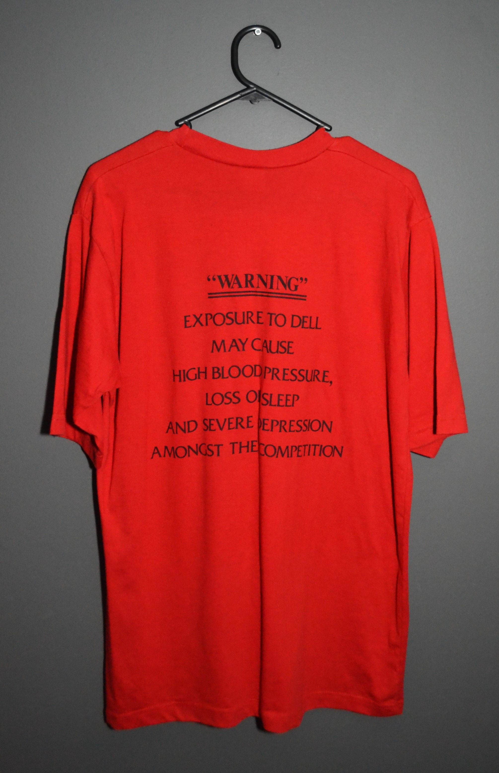 Band Tees × Vintage Vintage 1990s Dell Computers Software T-shirt Warning Size US L / EU 52-54 / 3 - 8 Thumbnail