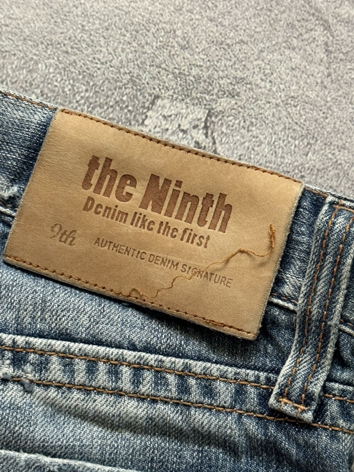 Japanese Brand The ninth 32/32 blue denim pant trouser Jean big logo scull Size US 32 / EU 48 - 8 Thumbnail