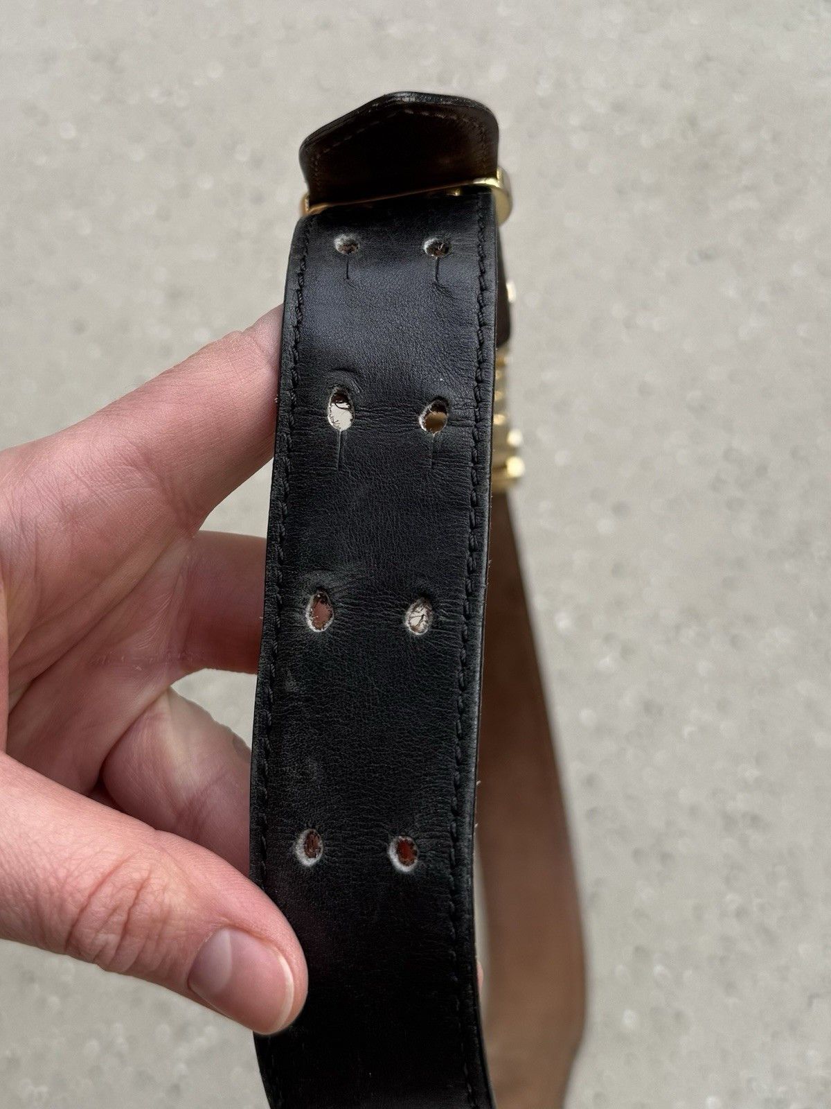 Moschino Vintage Moschino Womens Lettering Logo Leather Belt 85 cm Size ONE SIZE - 13 Thumbnail