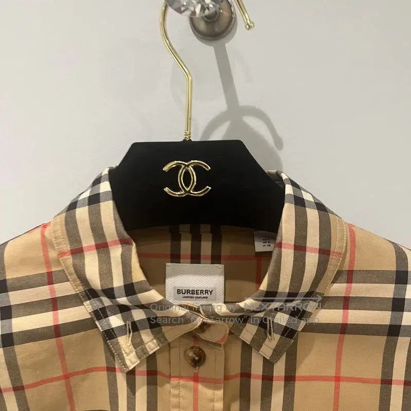 Burberry Burberry Khaki Cotton Blend Long Sleeve Shirt. Size S / US 4 / IT 40 - 4 Thumbnail