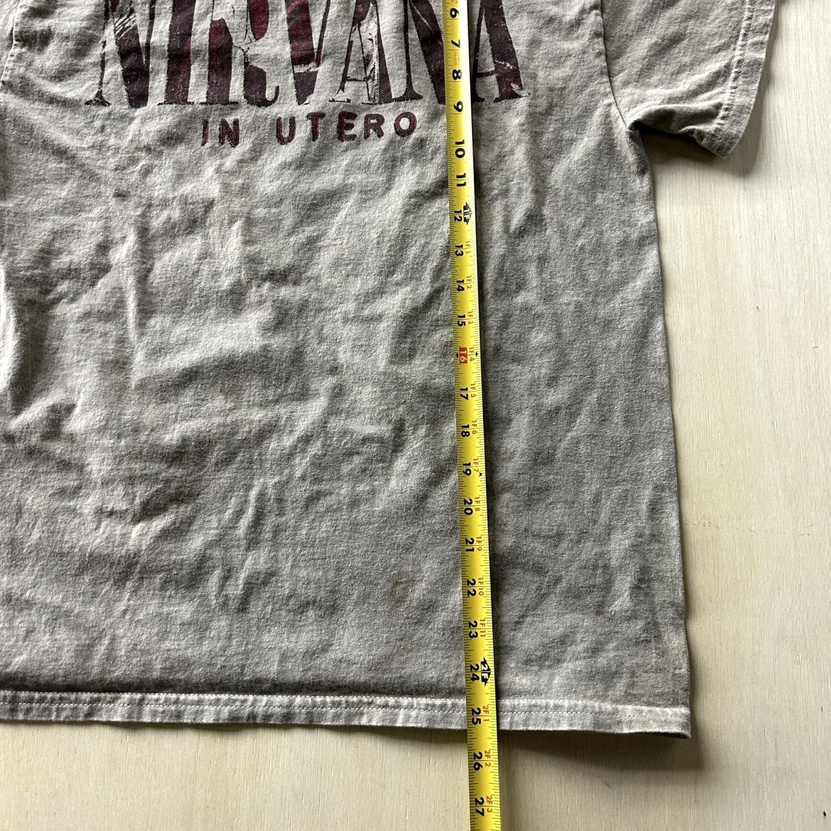 Vintage Nirvana In Utero Shirt Mens M Gray Graphic Tee T-Shirt Size US M / EU 48-50 / 2 - 4 Thumbnail